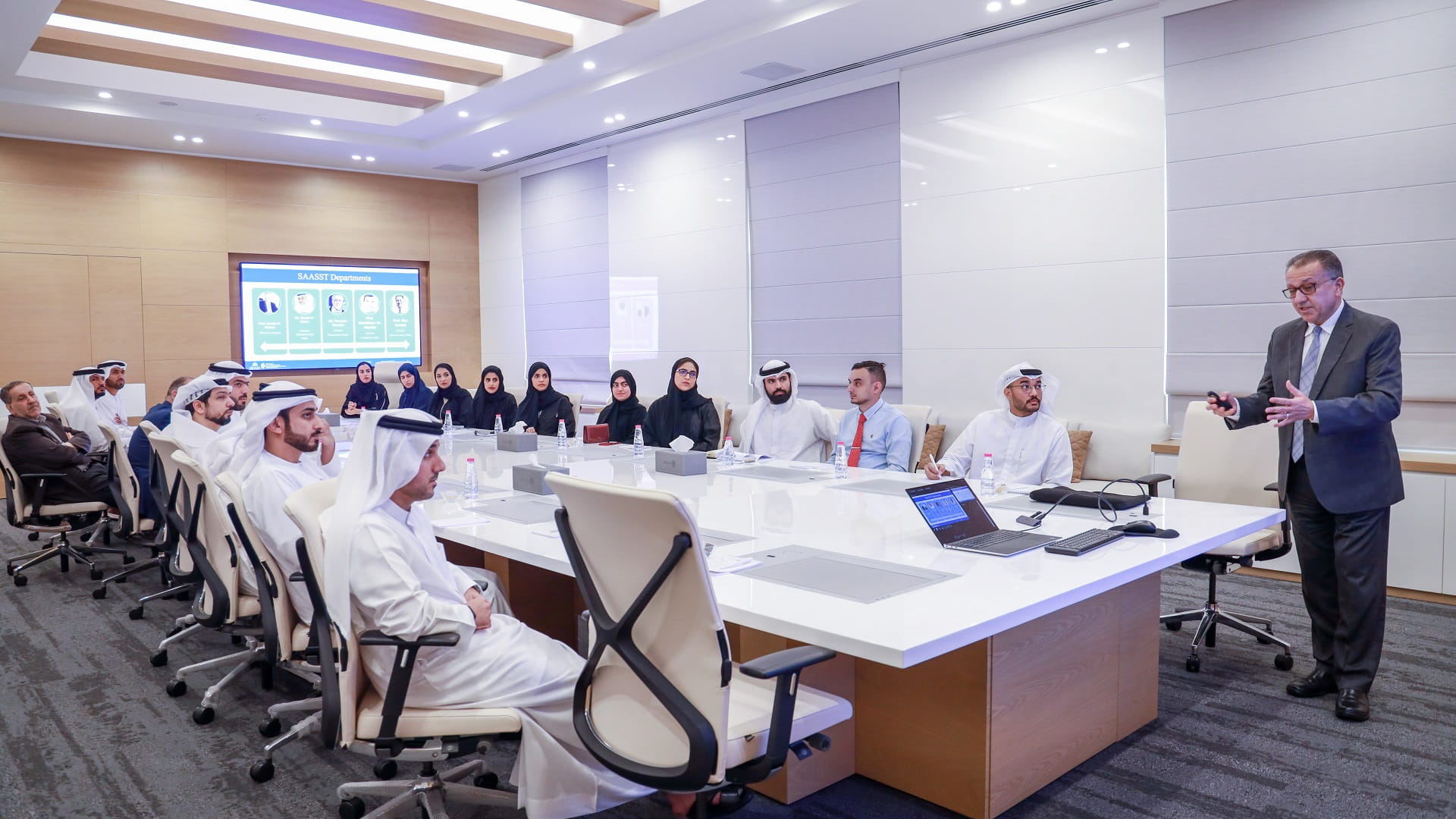 Image for the title: SDTPS receives team of 'Sharjah Sat 1' satellite 