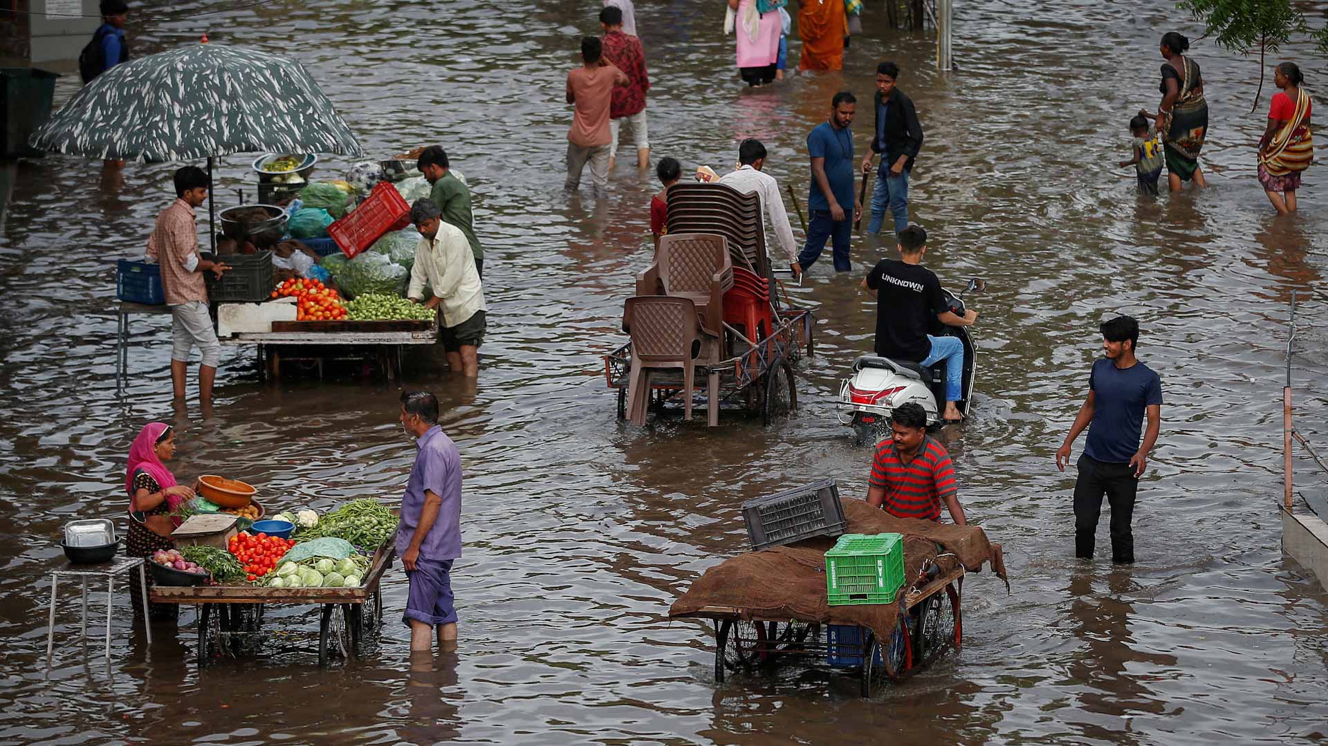 Image for the title: India's monsoon rains cover entire country 