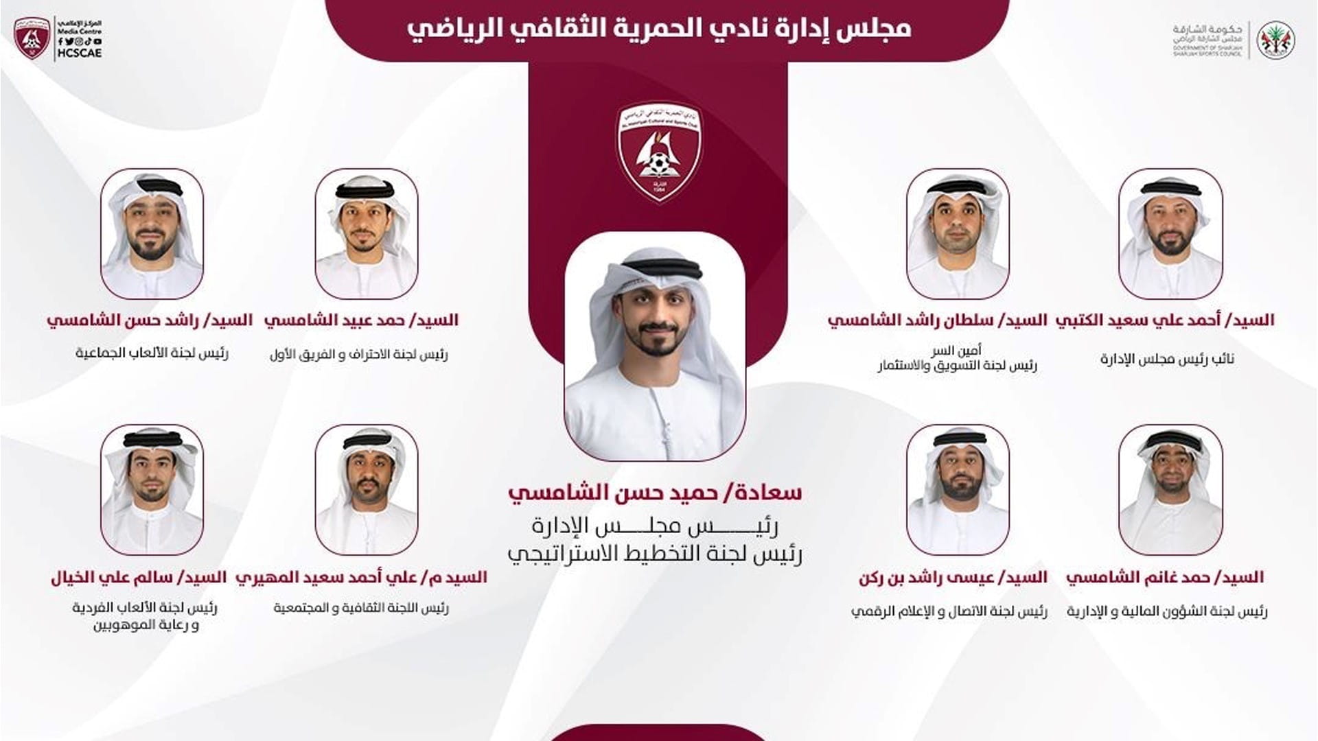 صورة بعنوان: نادي الحمرية الرياضي يُوزع الحقائب الإدارية على أعضاء مجلسه الجديد 