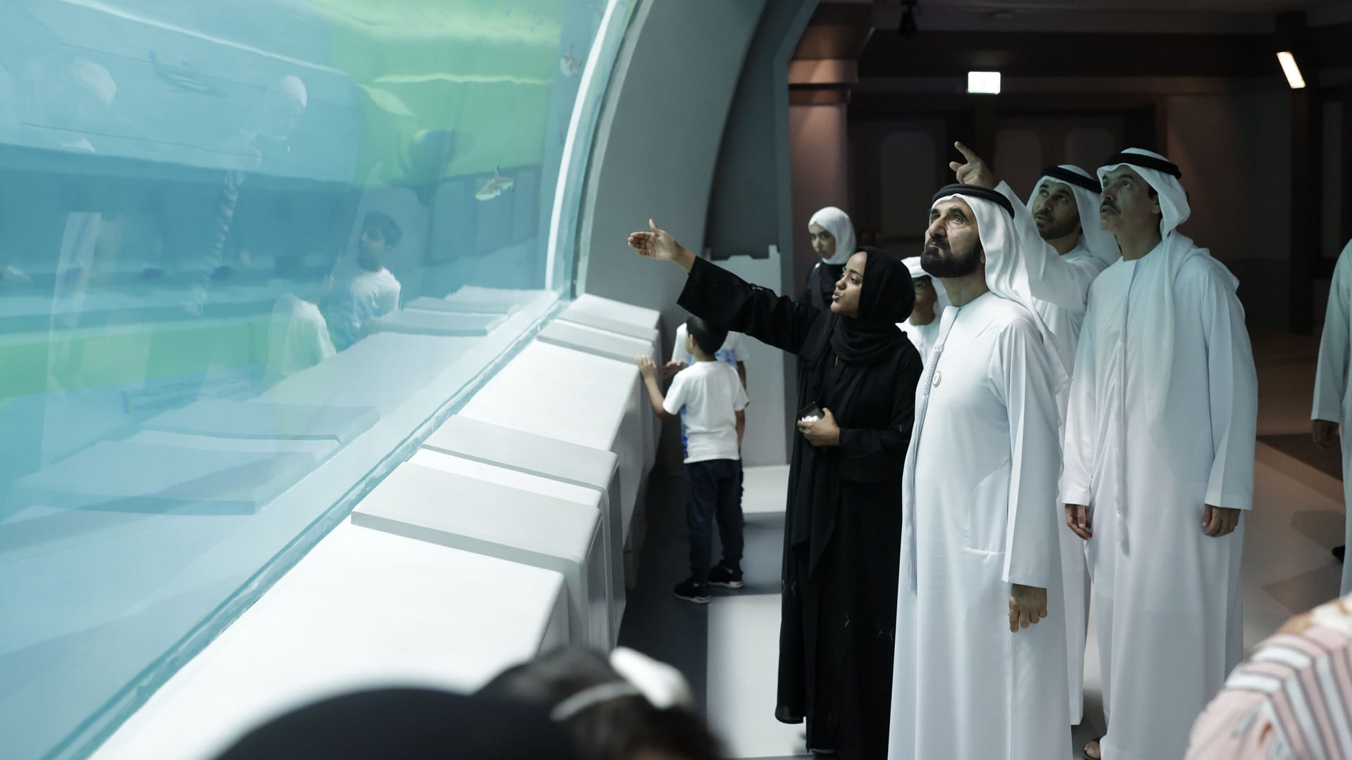 Image for the title: Mohammed bin Rashid visits SeaWorld Yas Island 