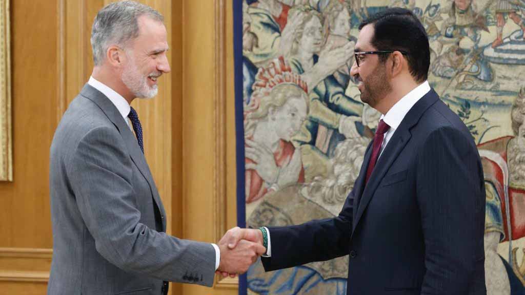 صورة بعنوان: الرئيس المعين لـ COP28 يلتقي الملك فيليبي السادس 