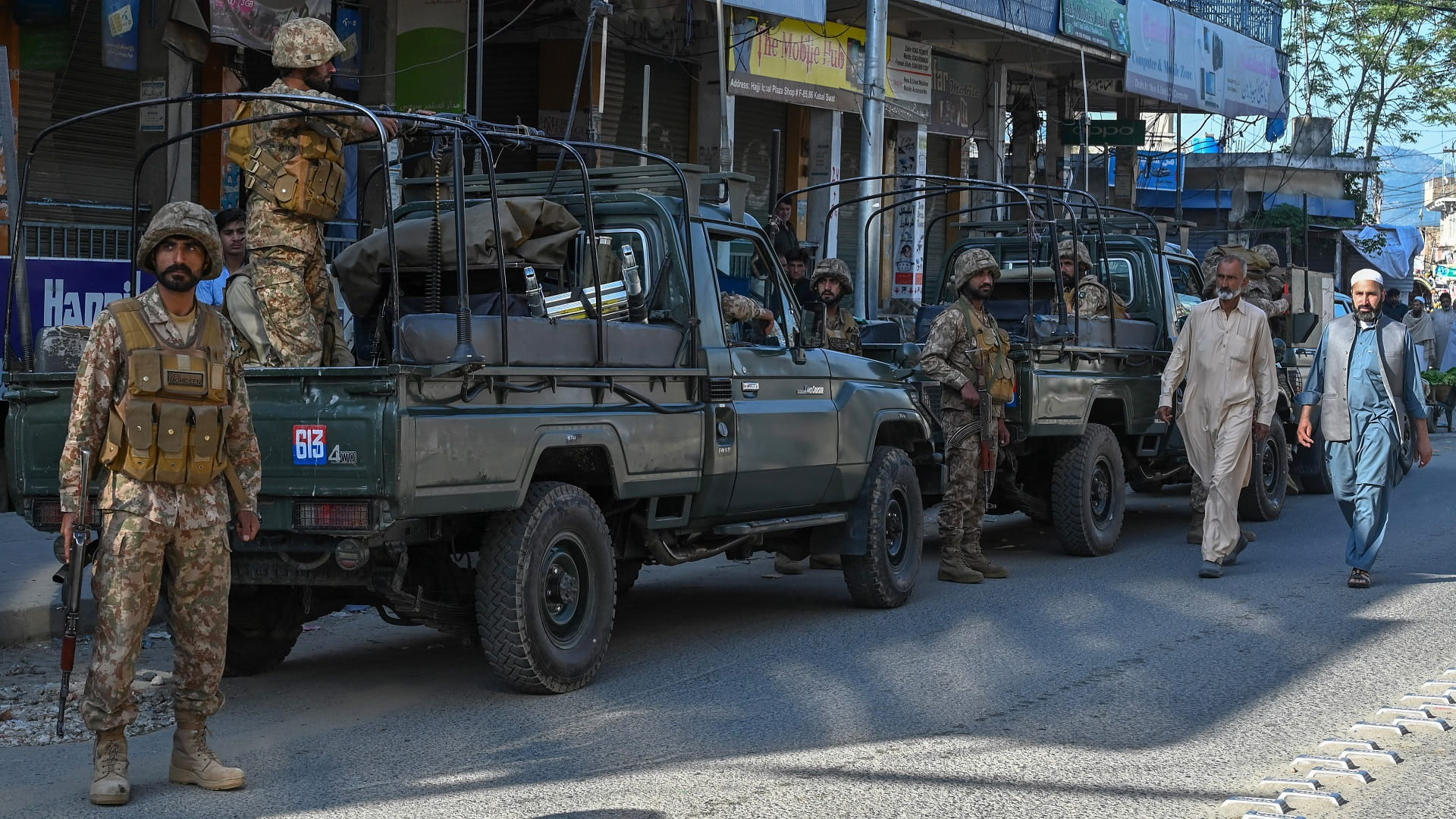 Image for the title: Four soldiers killed in an attack on Pakistani army base 