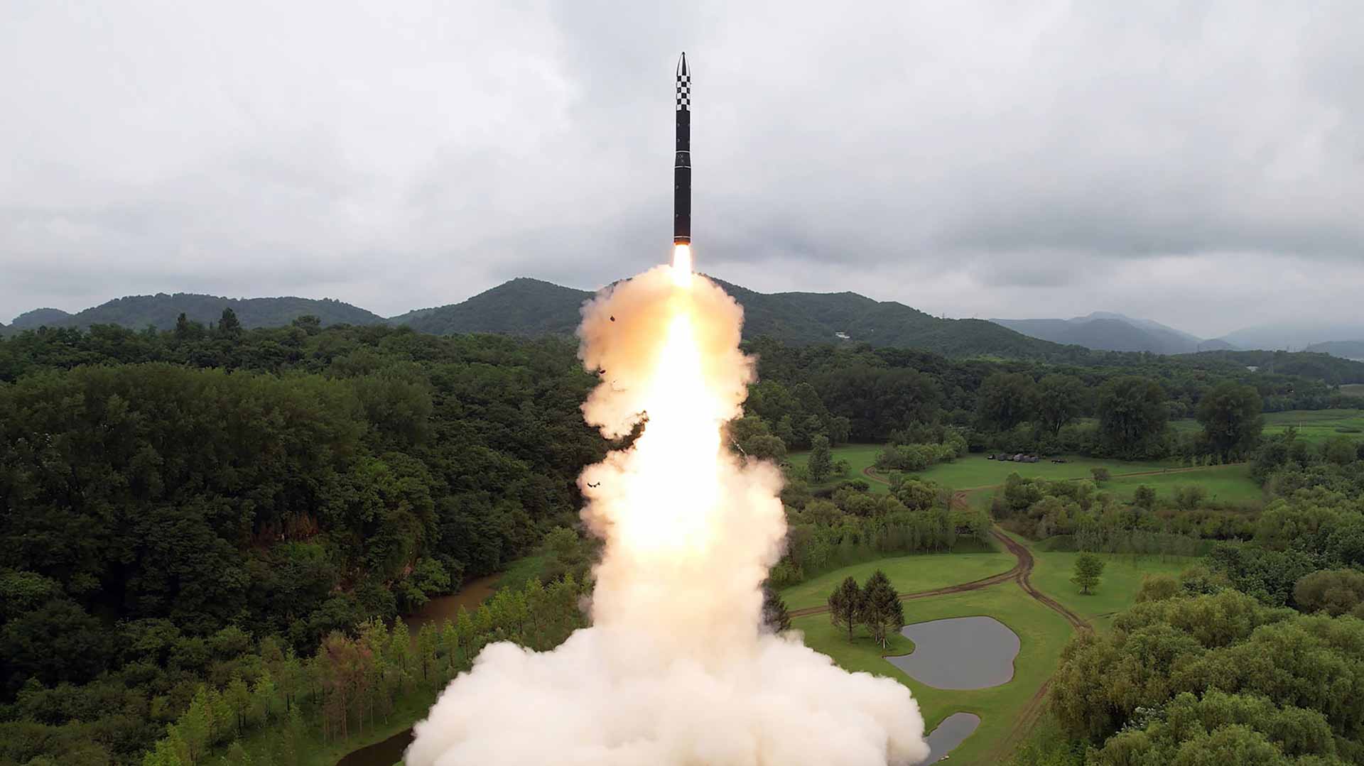 Image for the title: North Korea says conducted new test of solid-fuel ICBM 