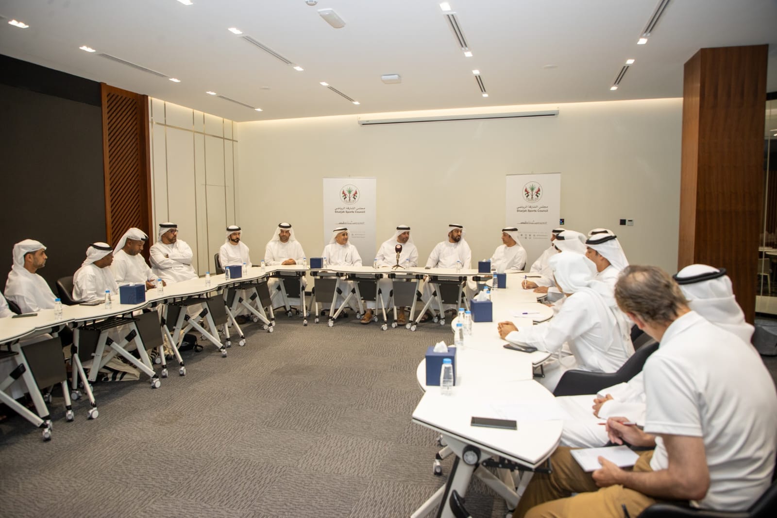 Image for the title: SSC holds meeting with Sharjah clubs 