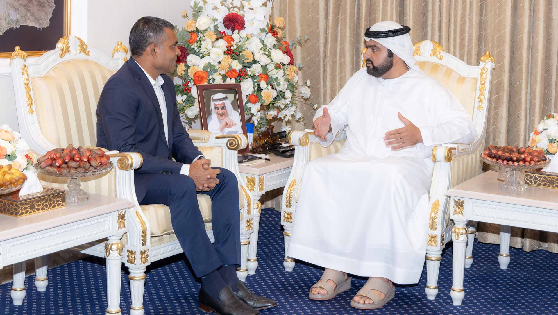 Image for the title: Fujairah CP receives Vice President of Maldives 