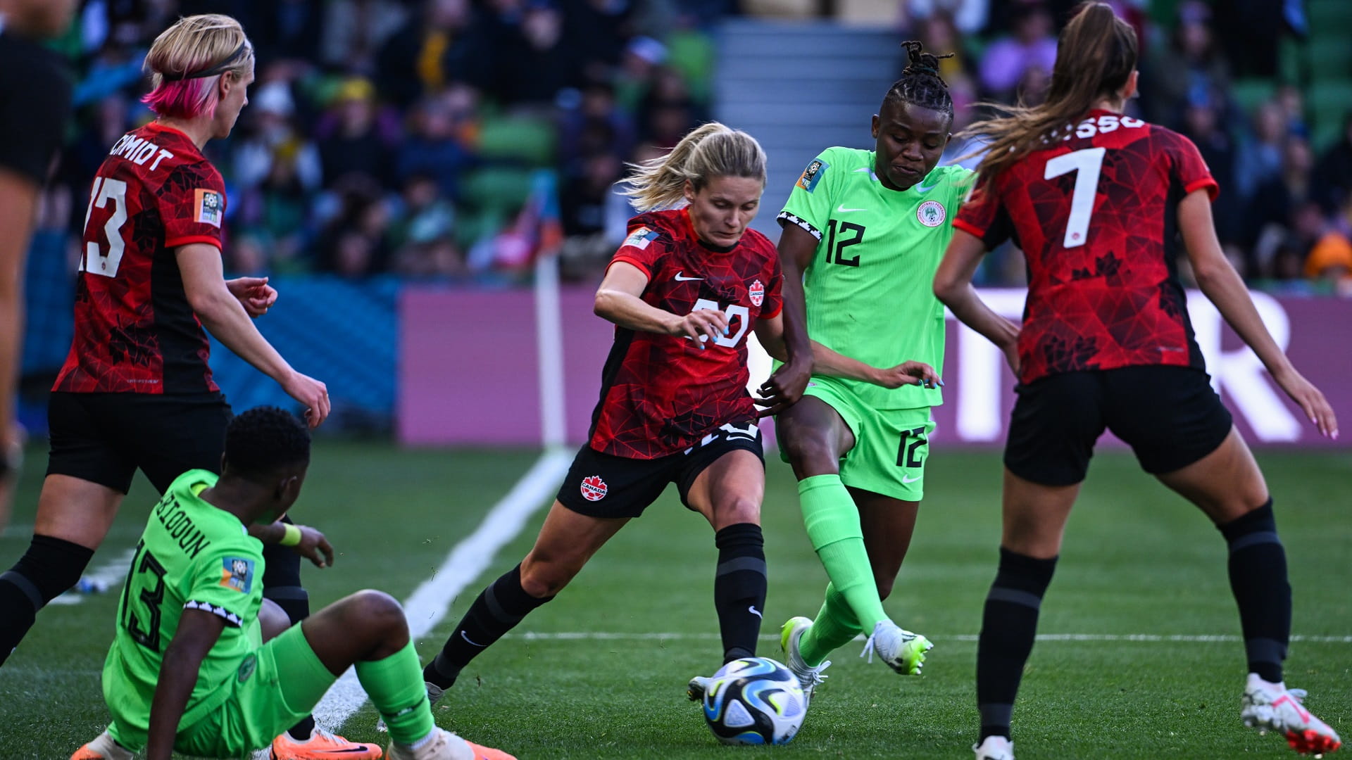 صورة بعنوان: نيجيريا تتعادل أمام كندا سلبياً بمونديال السيدات 2023 