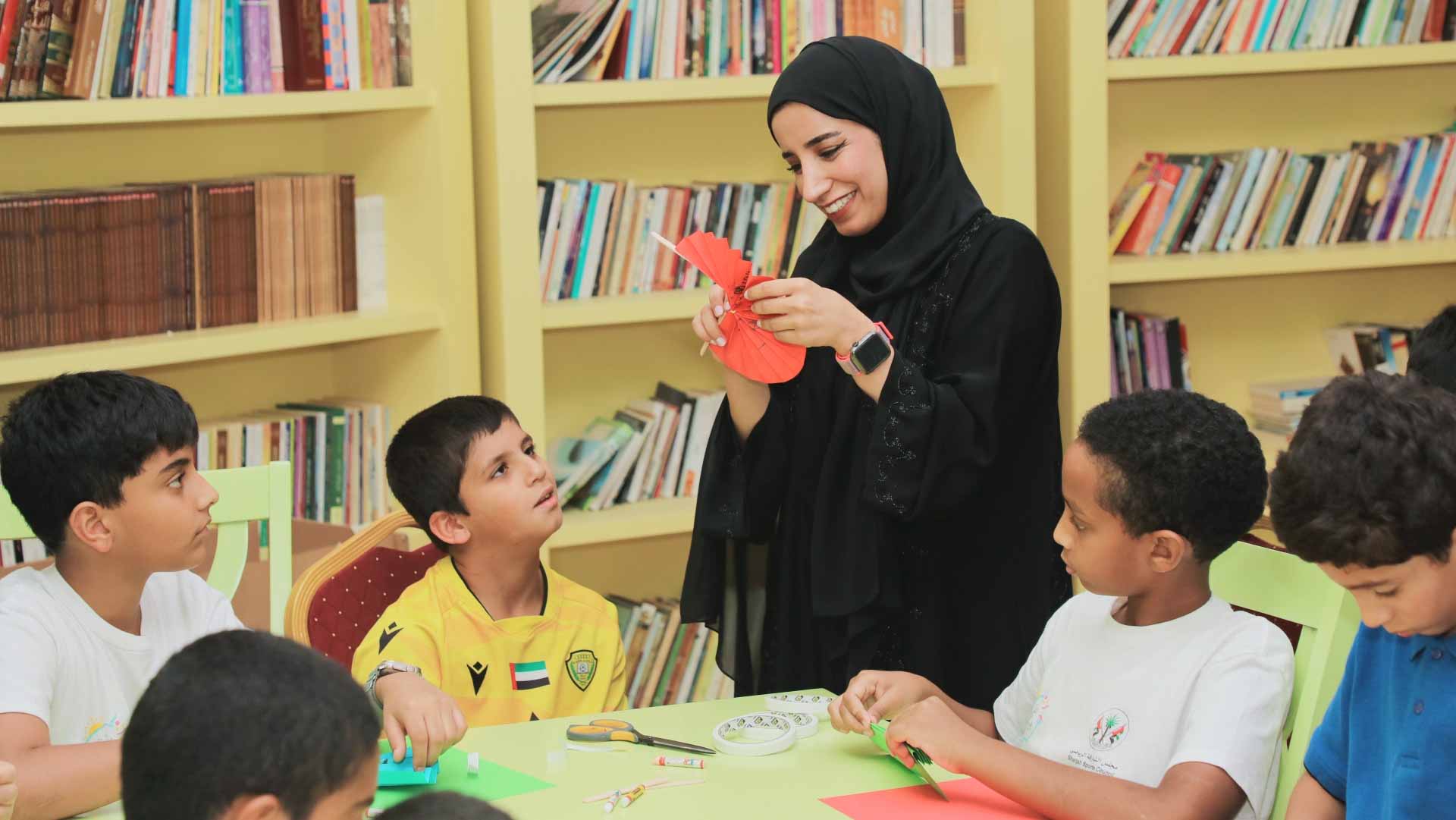 Image for the title: Al Hamriyah organises “My Paper Fan and the Flower Collar”  
