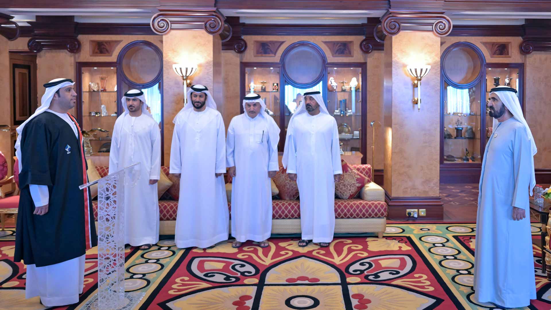 Image for the title: Mohammed bin Rashid presides over swearing-in of judges of DRDSC 