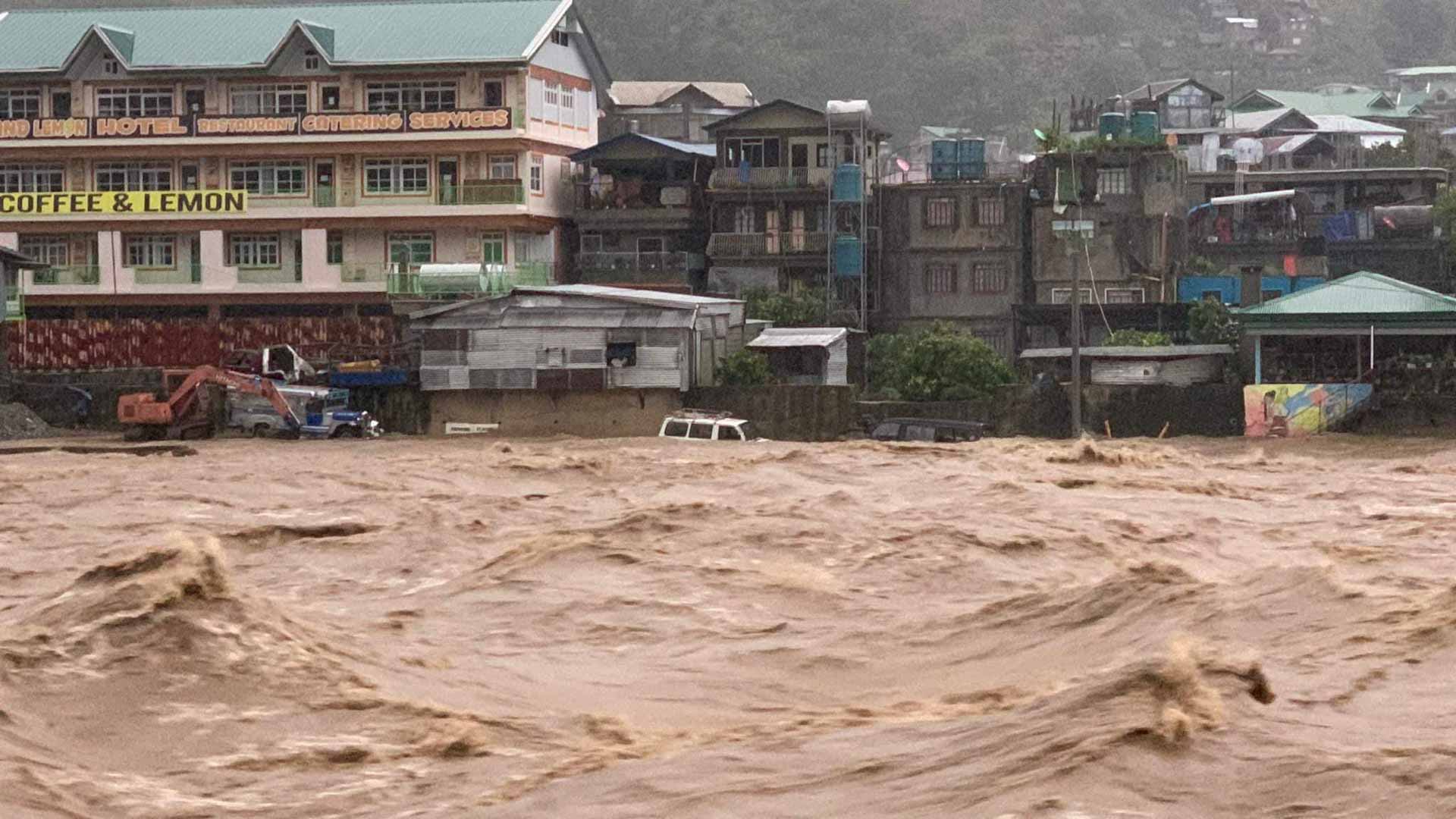 Image for the title: Typhoon blows off roofs, displaces thousands in Philippines 