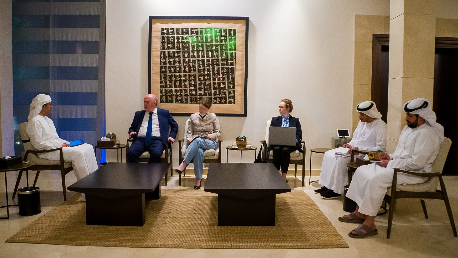 Image for the title: Abdullah bin Zayed meets Feridun Hadi Sinirlioğlu 