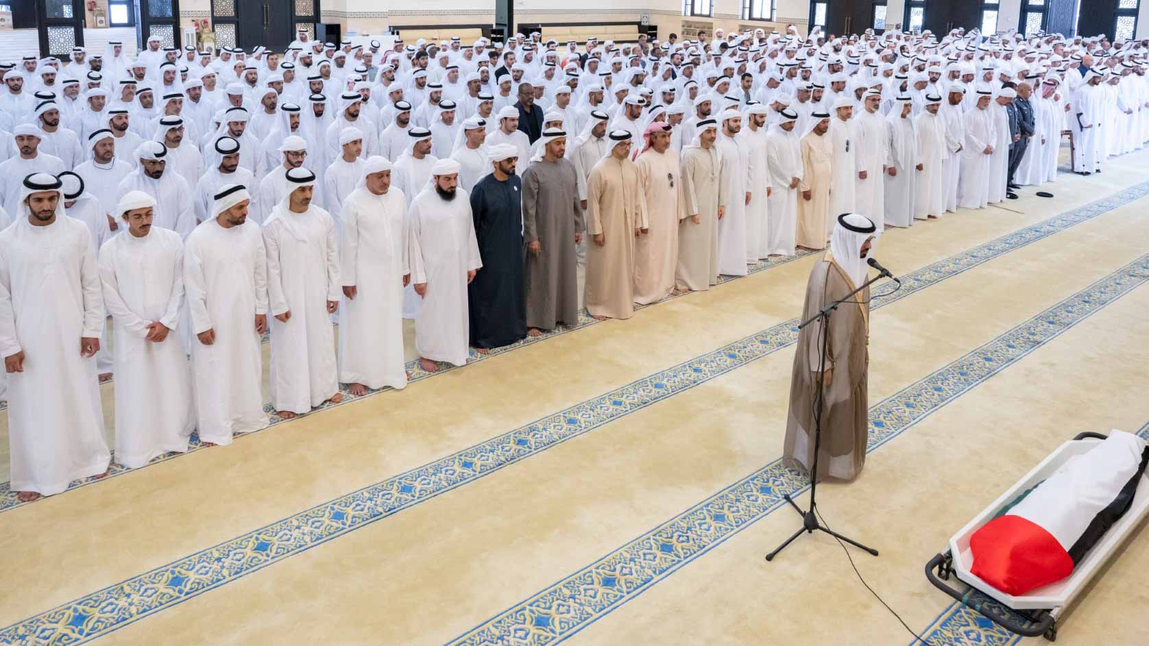 Image for the title: UAE President, Sheikhs perform funeral prayer for Saeed bin Zayed 