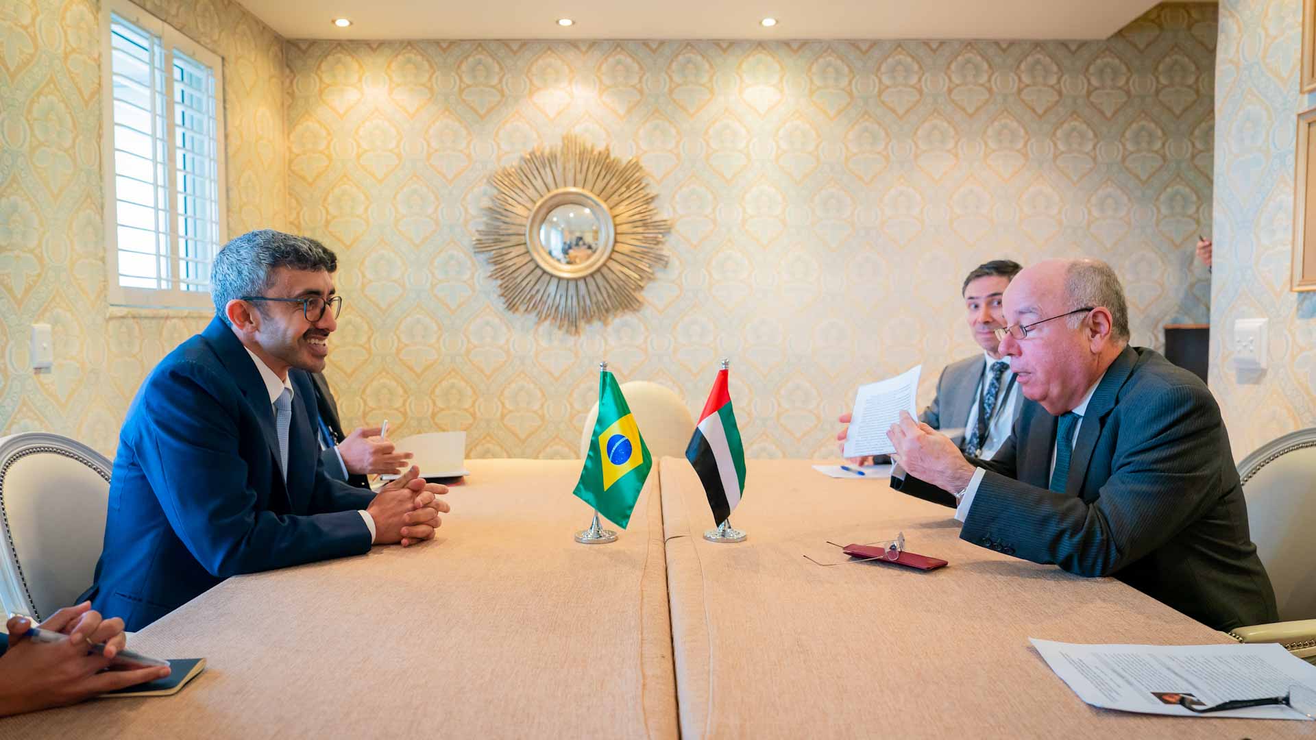 Image for the title: Abdullah bin Zayed meets Brazilian counterpart 