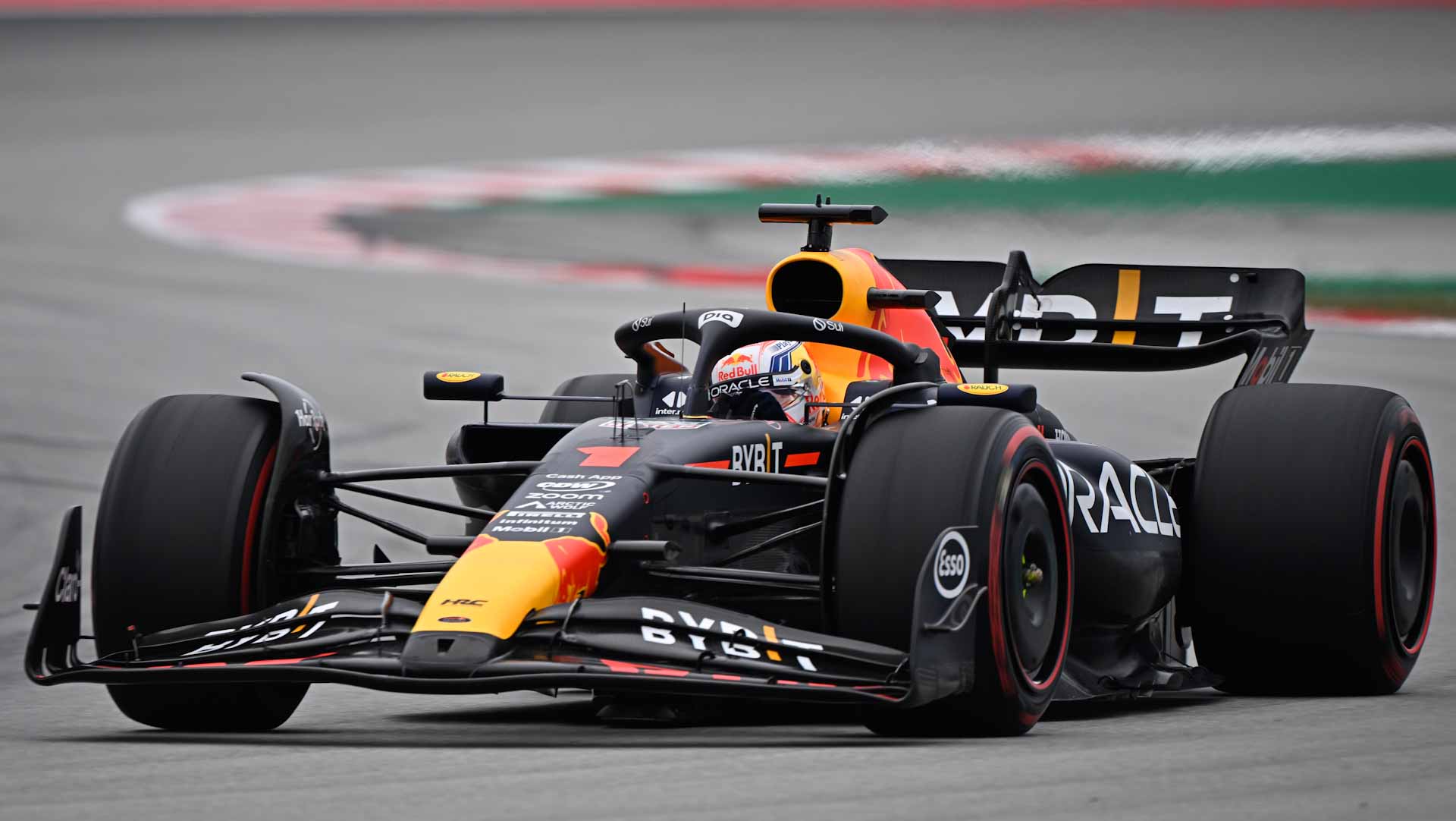 Image for the title: Motor racing-Verstappen wins in Spain to continue Red Bull sweep 