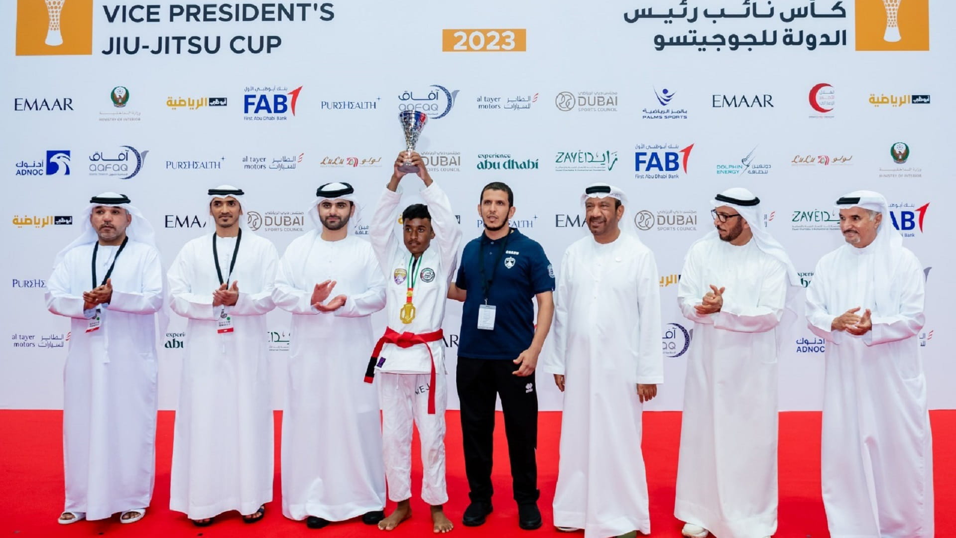 Image for the title: Mansoor bin Mohammed crowns VP's Jiu Jitsu Cup Champions in Dubai 
