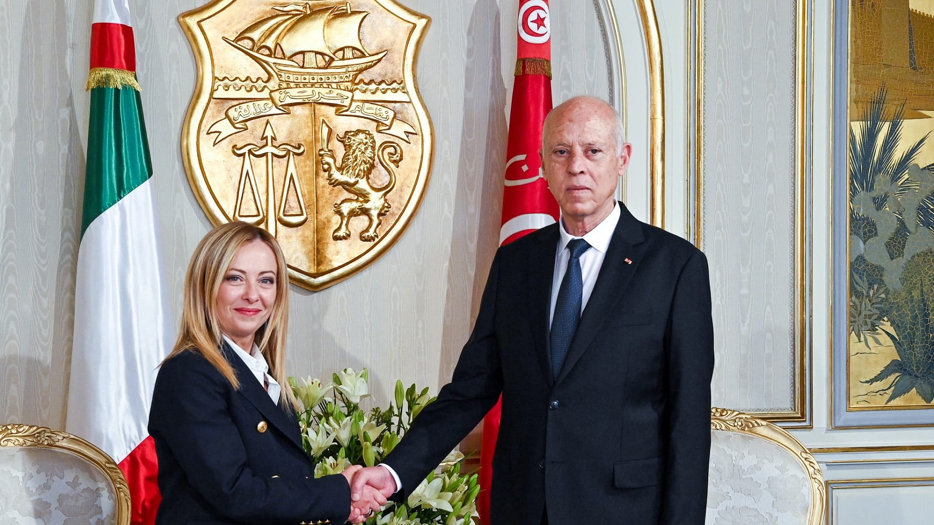 صورة بعنوان: رئيسة وزراء إيطاليا تعود إلى تونس لتسهيل اتفاق مع صندوق النقد 