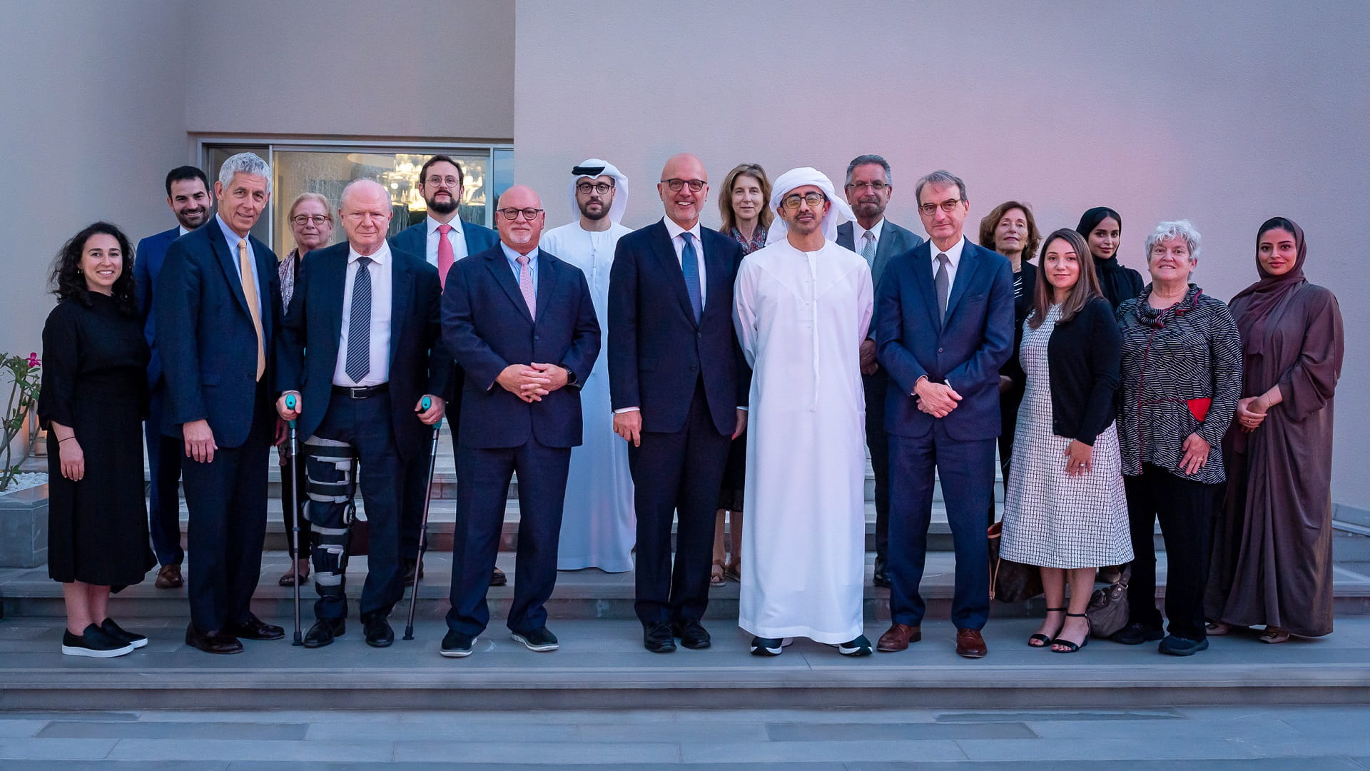 Image for the title: Abdullah bin Zayed meets members of American Jewish Committee 