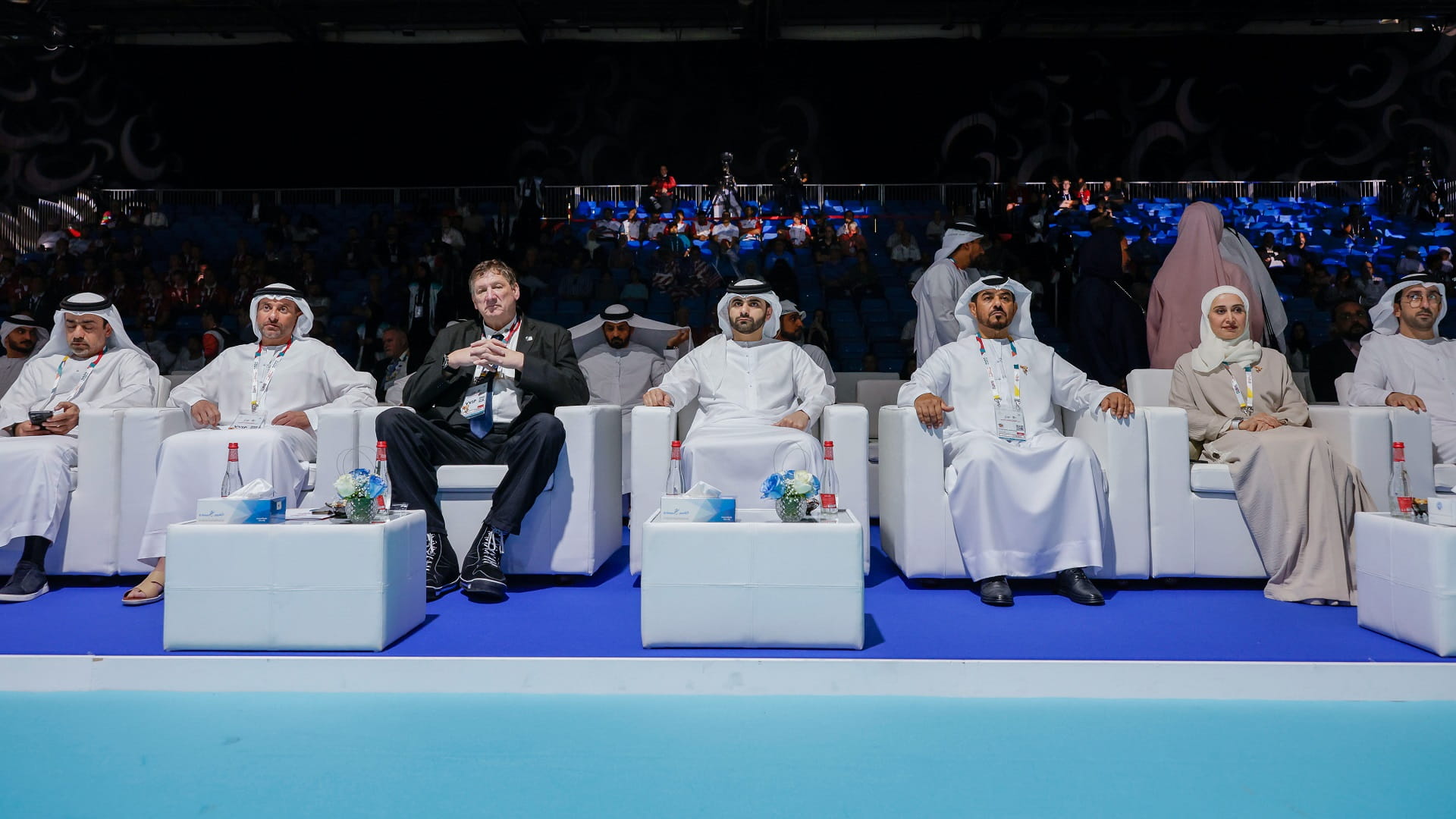 Image for the title: Mansoor bin Mohammed attends opening of 2022 IWBF WBWC 