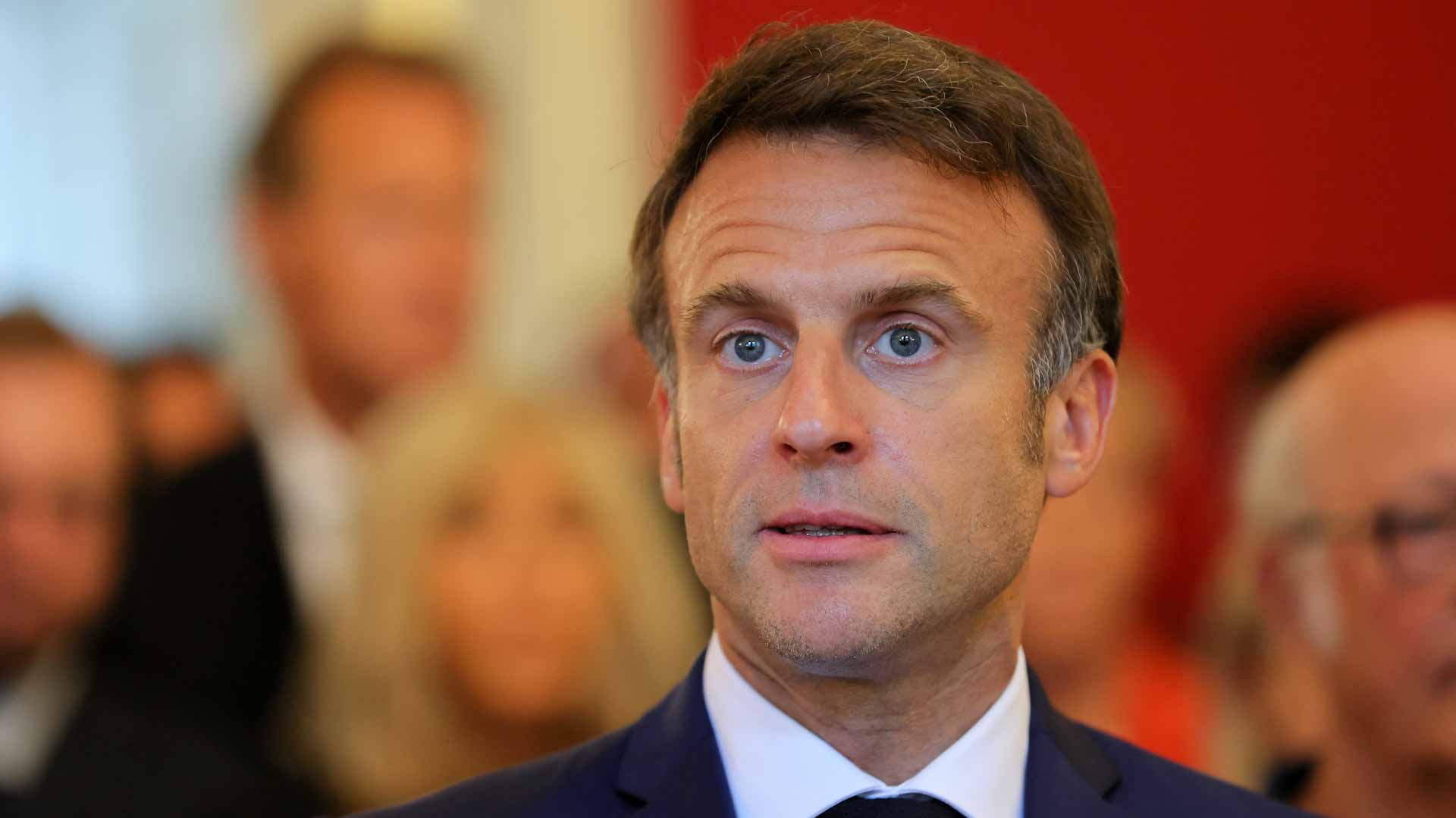 Image for the title: Macron reports good news on injured children in France 