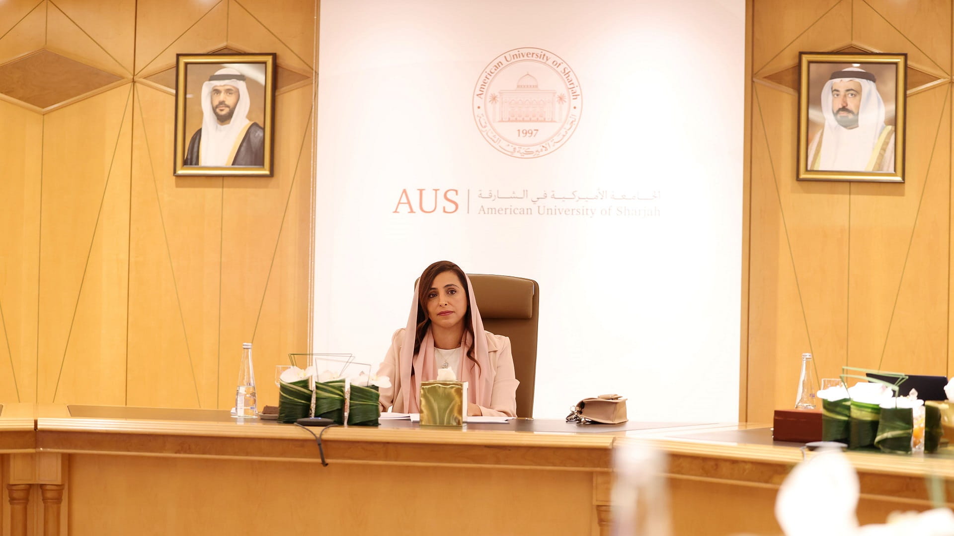 صورة بعنوان: بدور القاسمي تترأس أول اجتماع لمجلس أمناء "أميركية الشارقة" 