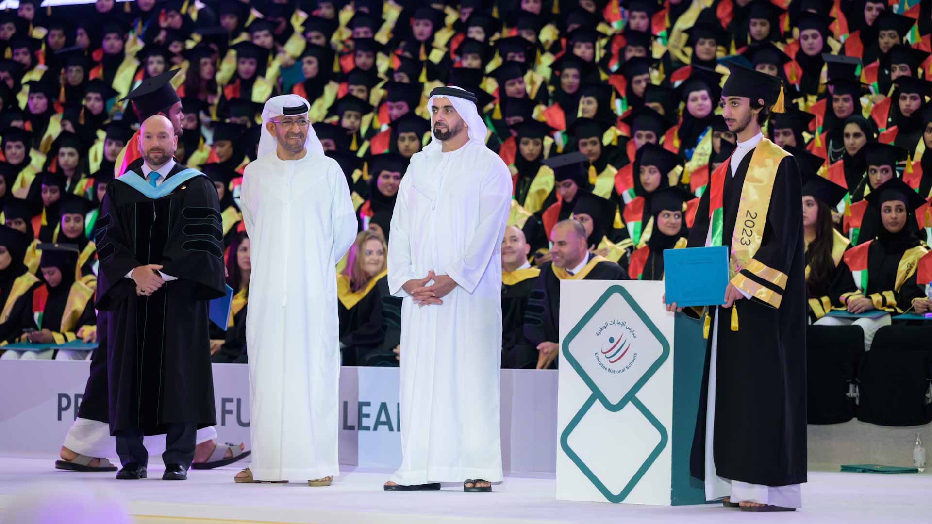 Image for the title: Saif bin Zayed attends graduation of 561 students from ENS 