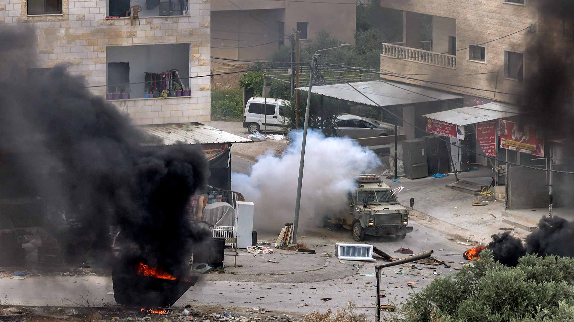 Image for the title: Five Palestinians killed as Israel deploys helicopters in W.B 