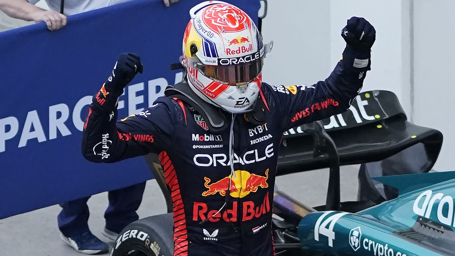 Image for the title: Verstappen to match Senna, give Red Bull 100th win 