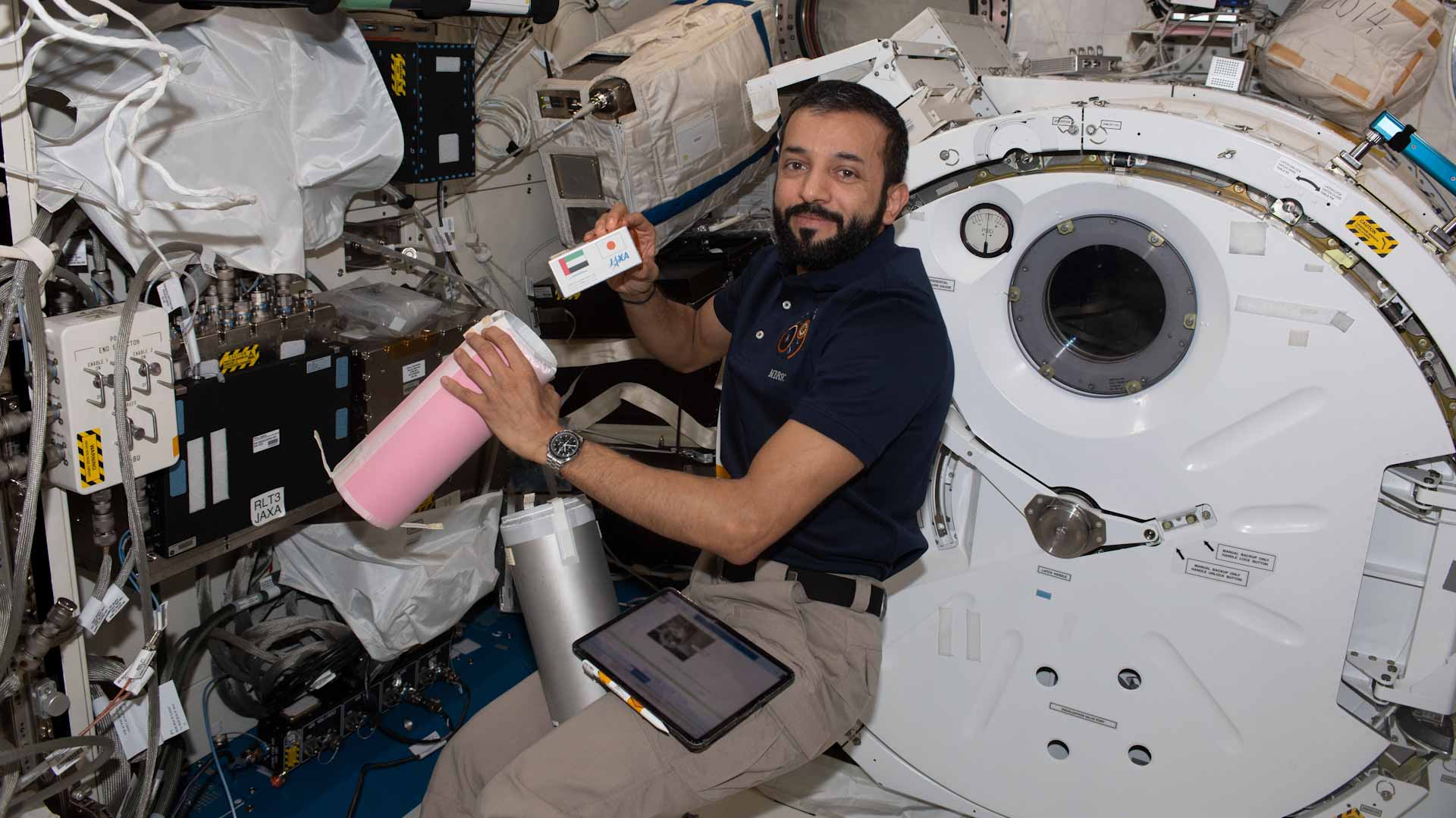 Image for the title: Alneyadi advances cardiovascular research in space 