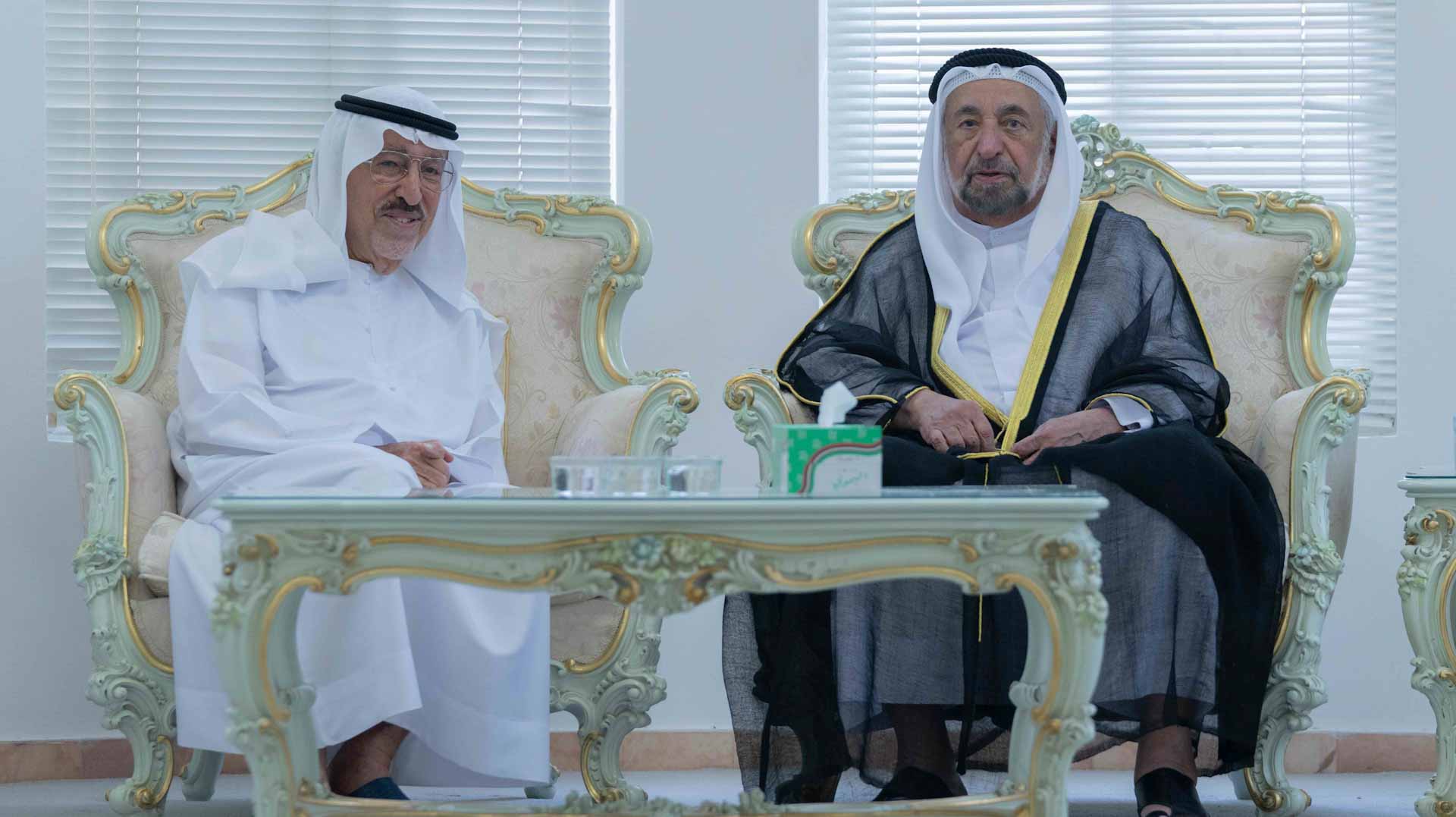 Image for the title: Sharjah Ruler offers condolences on death of Amna Bin Khadem 