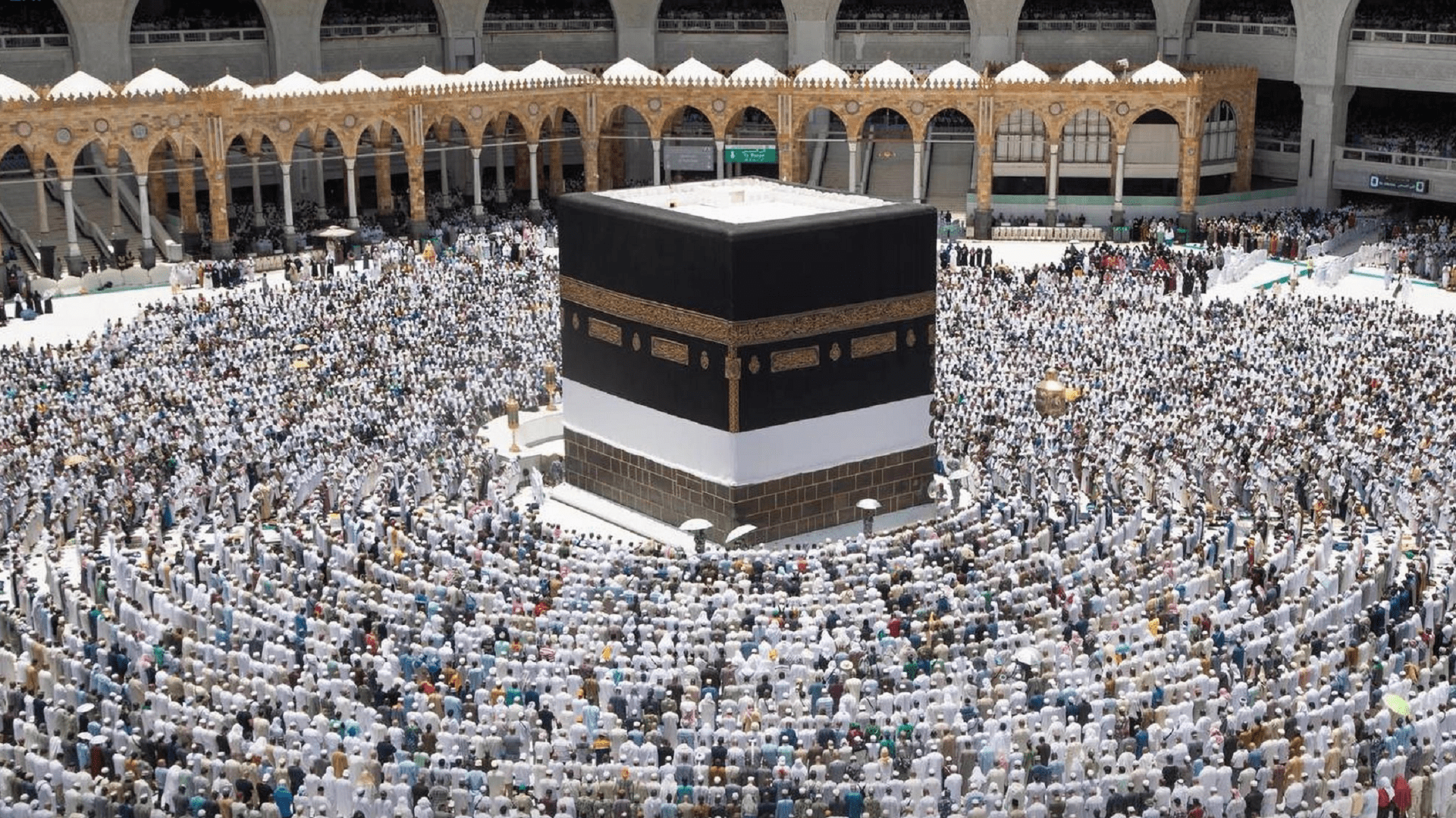 صورة بعنوان: في أجواء إيمانية.. جموع المصلين تؤدي صلاة الجمعة بالمسجد الحرام 