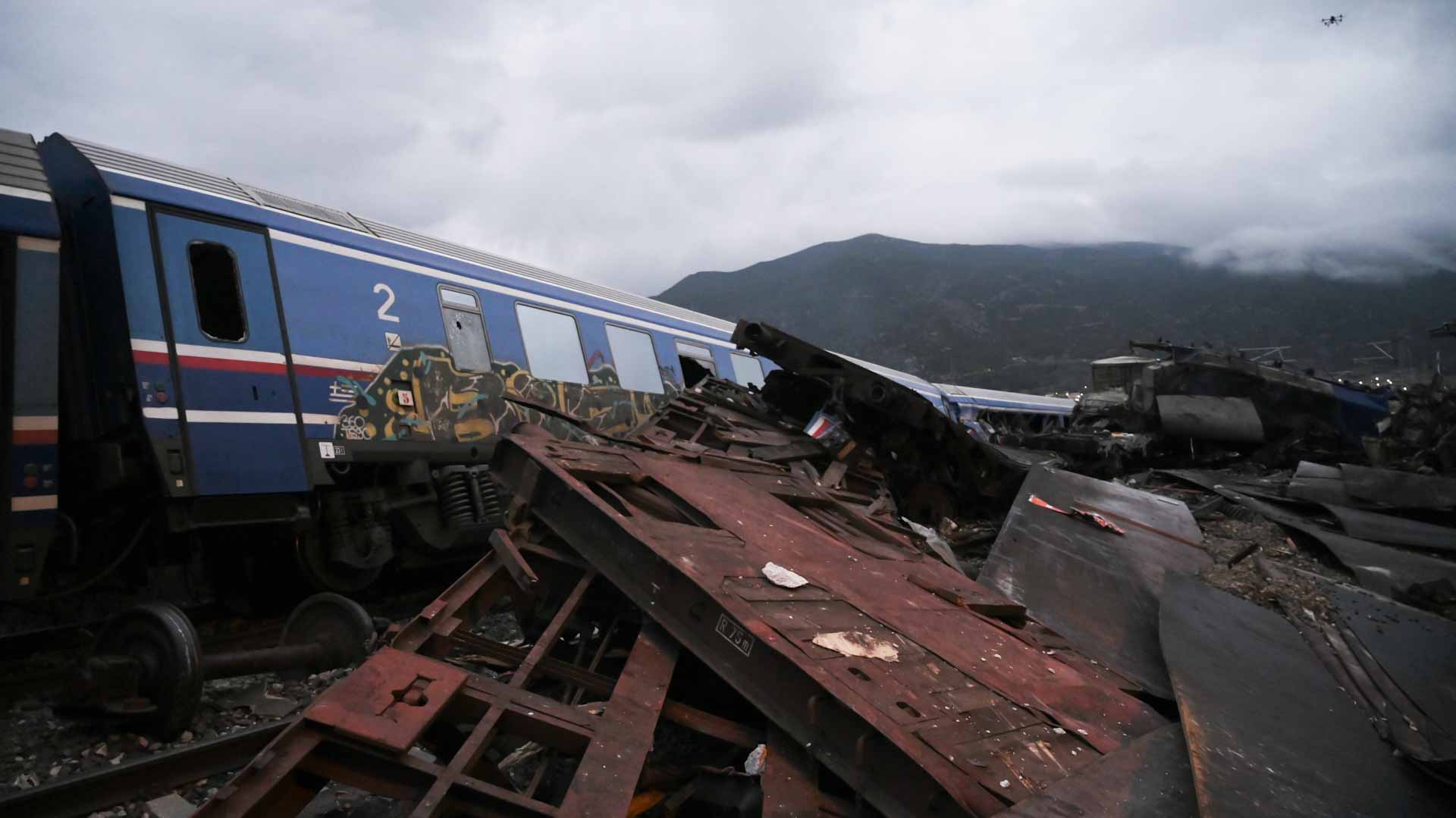 Image for the title: Greece train crash death toll rises to 38 