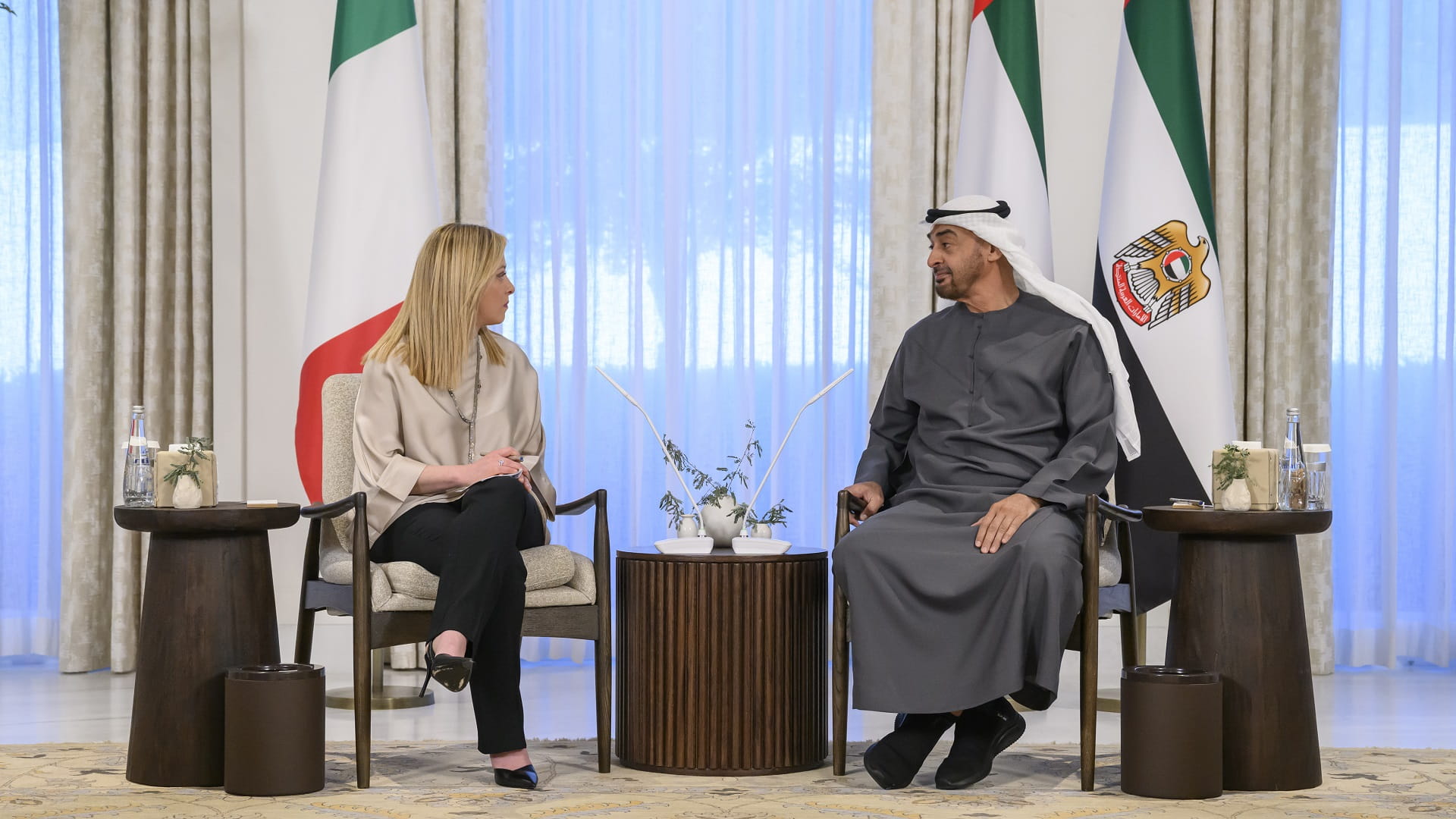 Image for the title: UAE President receives Prime Minister of Italy 