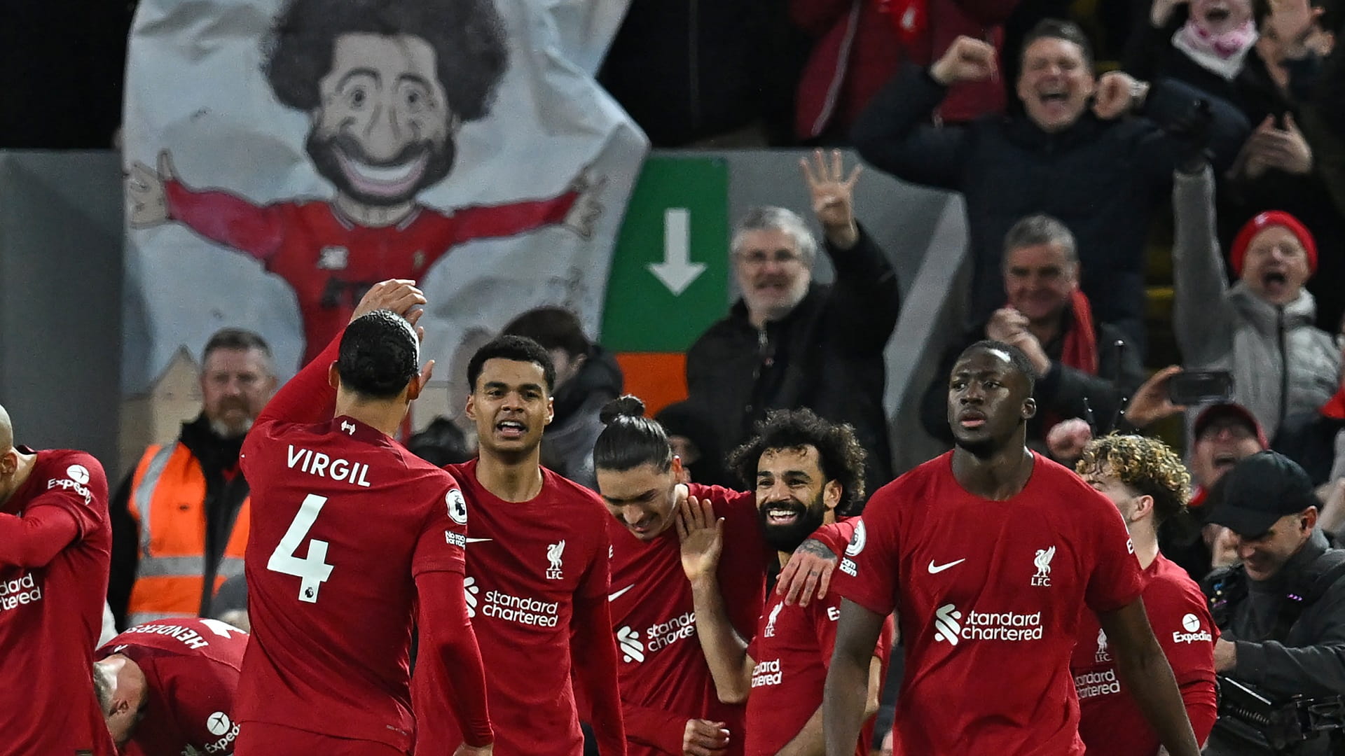 صورة بعنوان: ليفربول يمطر شباك مانشستر يونايتد بسباعية في الدوري الإنجليزي 