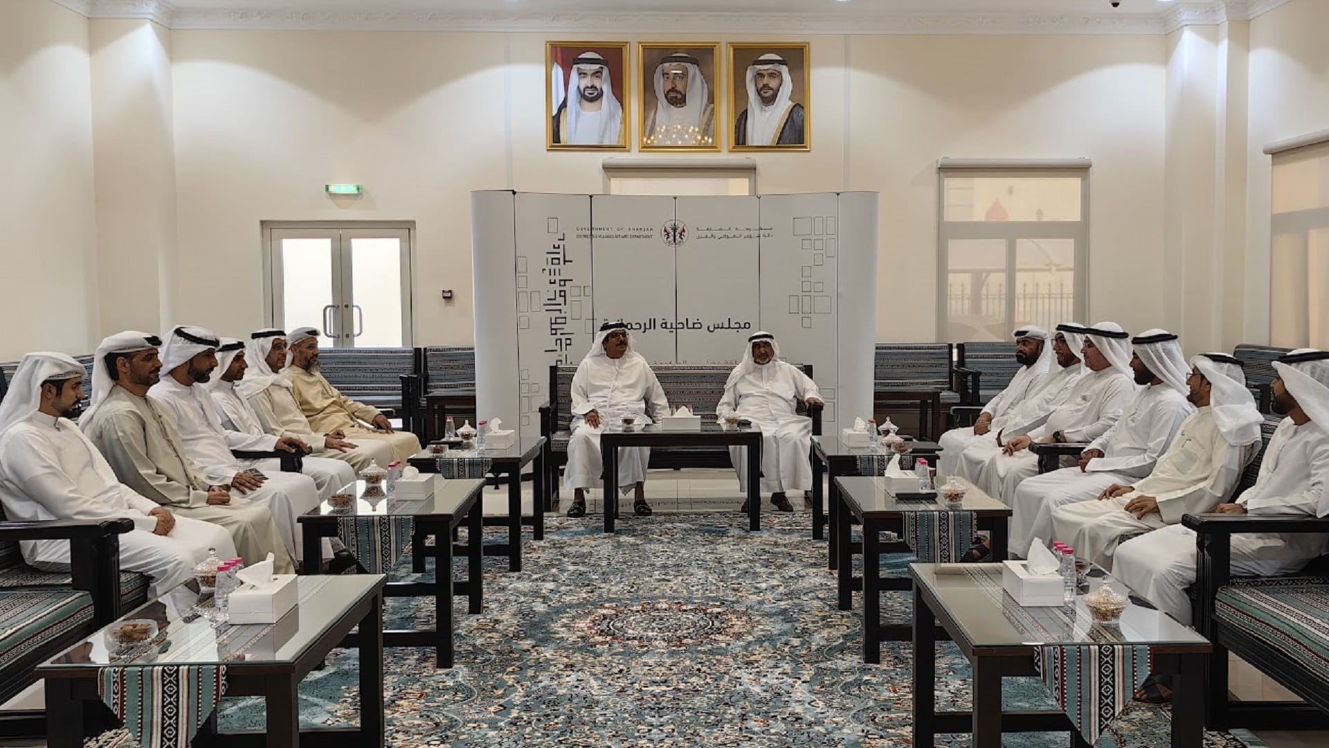 صورة بعنوان: تبادل للخبرات والبرامج بين مجلسي ضاحيتي واسط والرحمانية بالشارقة 