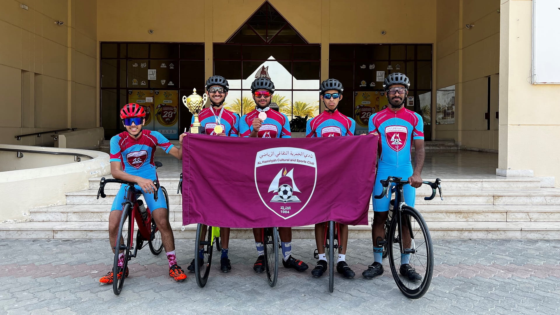 Image for the title: Al Hamriyah cycling team wins UAE title 