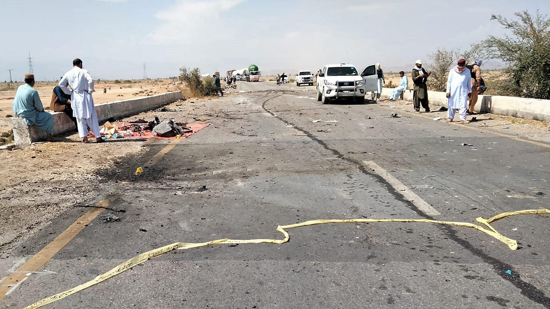 Image for the title: Nine police officers killed in Pakistan suicide bombing 