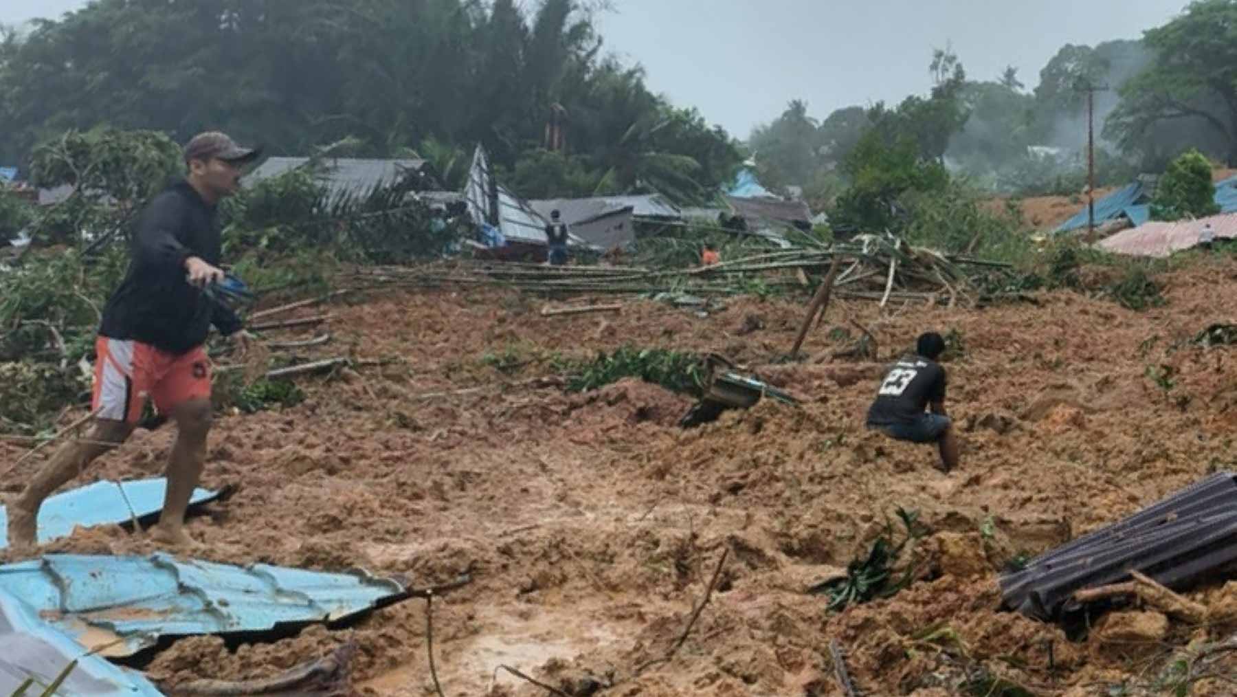 Image for the title: Landslide in Indonesia kills 15; dozens missing 