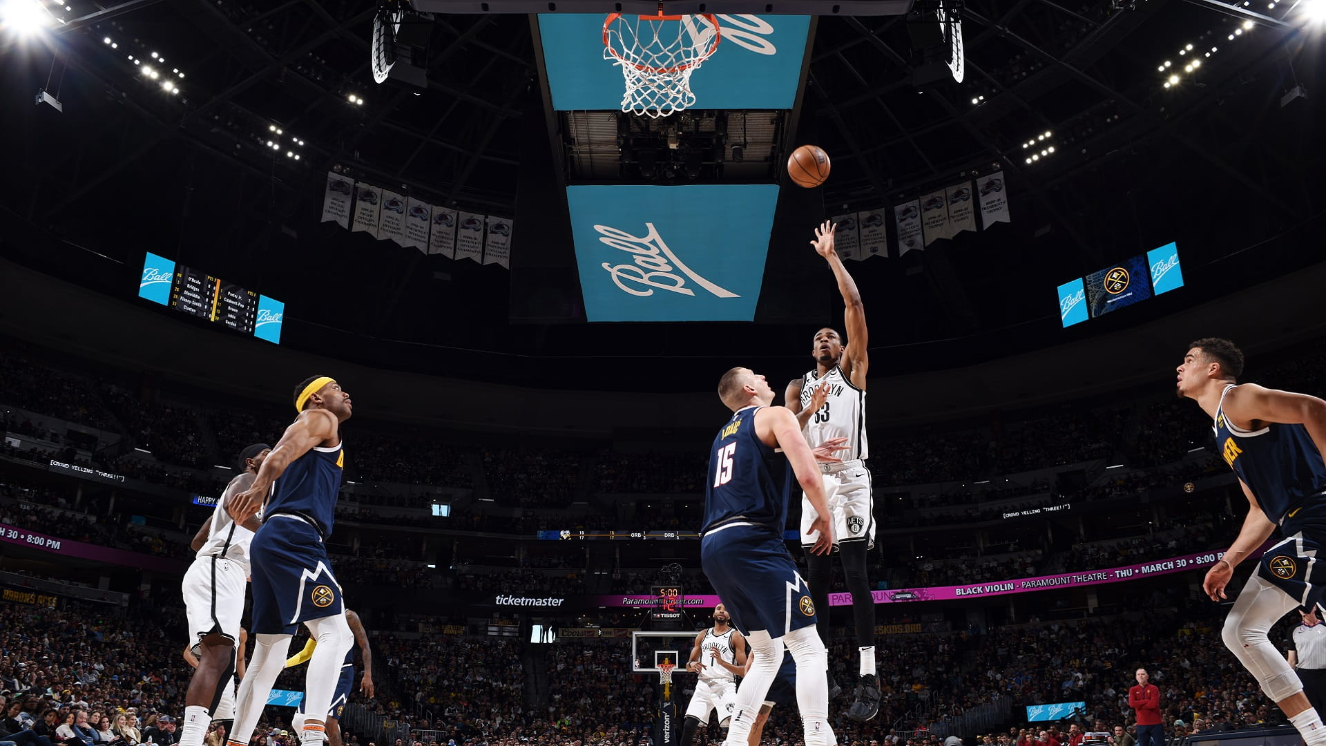 صورة بعنوان: دنفر ناغتس يسقط أمام بروكلين نتس في السلة الأميركية 