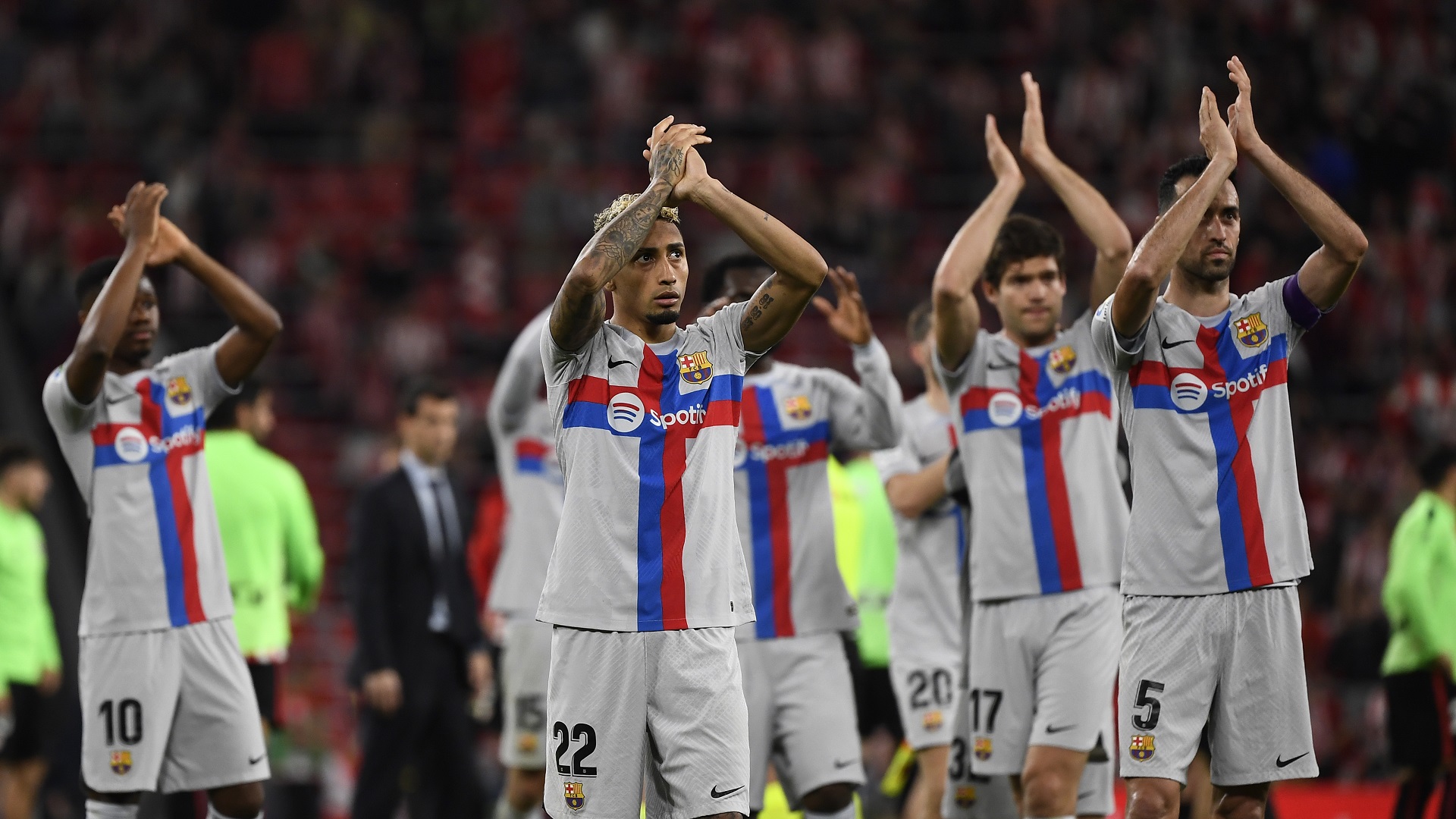 صورة بعنوان: البرازيلي رافينيا يقود برشلونة للفوز على بلباو في الدوري الإسباني 