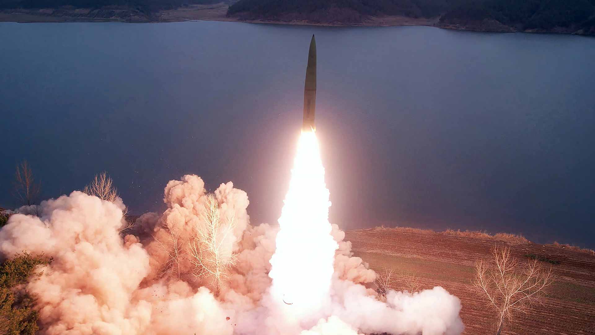 Image for the title: North Korea test-fires ballistic missile 
