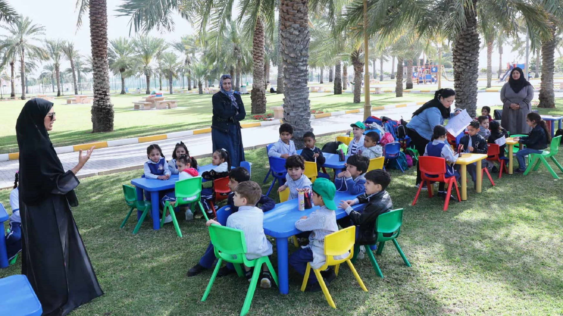 Image for the title: Al Hamriyah Municipality receives schools student 