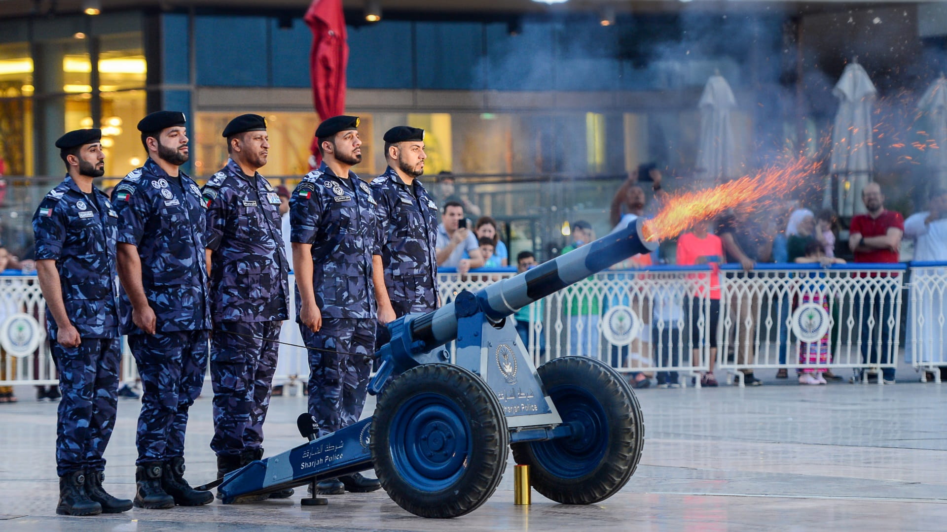 Image for the title: Sharjah Police allocates 4 sites for Iftar cannons 