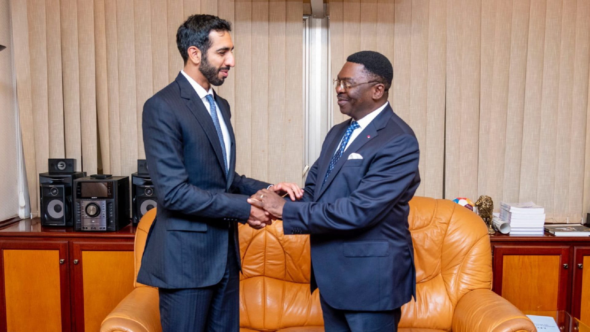Image for the title: Shakhboot bin Nahyan meets PM and SG of Presidency in Cameroon 