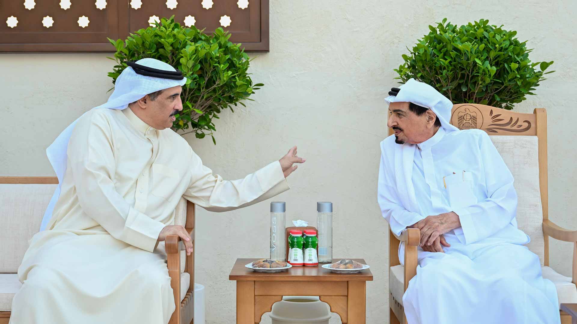 Image for the title: Ajman Ruler receives Bahraini Ambassador 