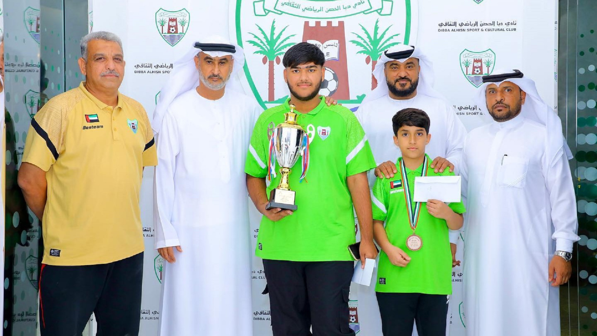 Image for the title: Dibba Al Hisn Sports Club honours its archery team players 