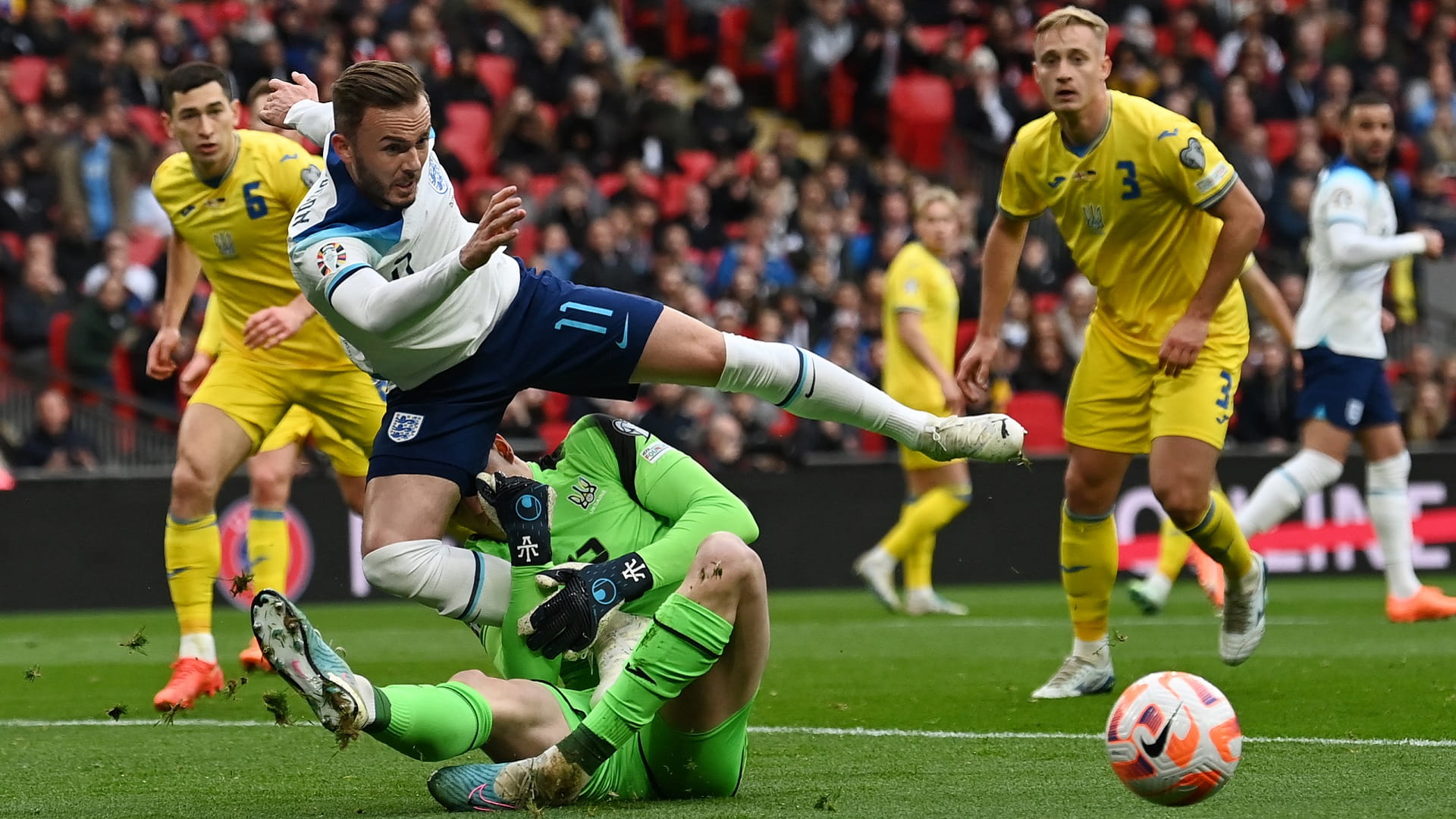 Image for the title: England see off Ukraine in Euro qualifying 