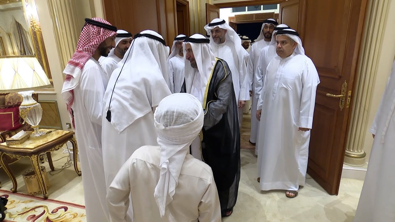 Image for the title: Sharjah Ruler accepts Ramadan greetings from UAQ Deputy Ruler 