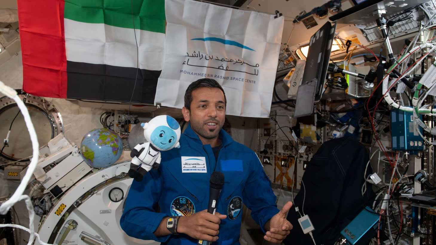 صورة بعنوان: بدء مهمة "البعثة 69" على متن محطة الفضاء الدولية بمشاركة النيادي 