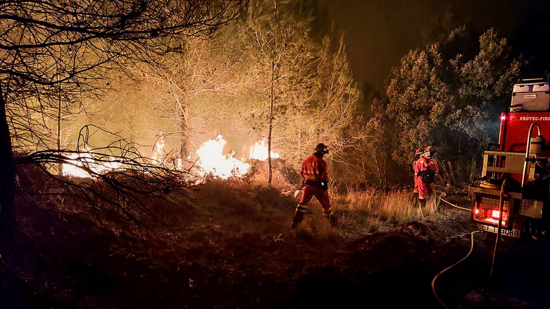 Image for the title: More than 100 fires ravage Northern Spain 