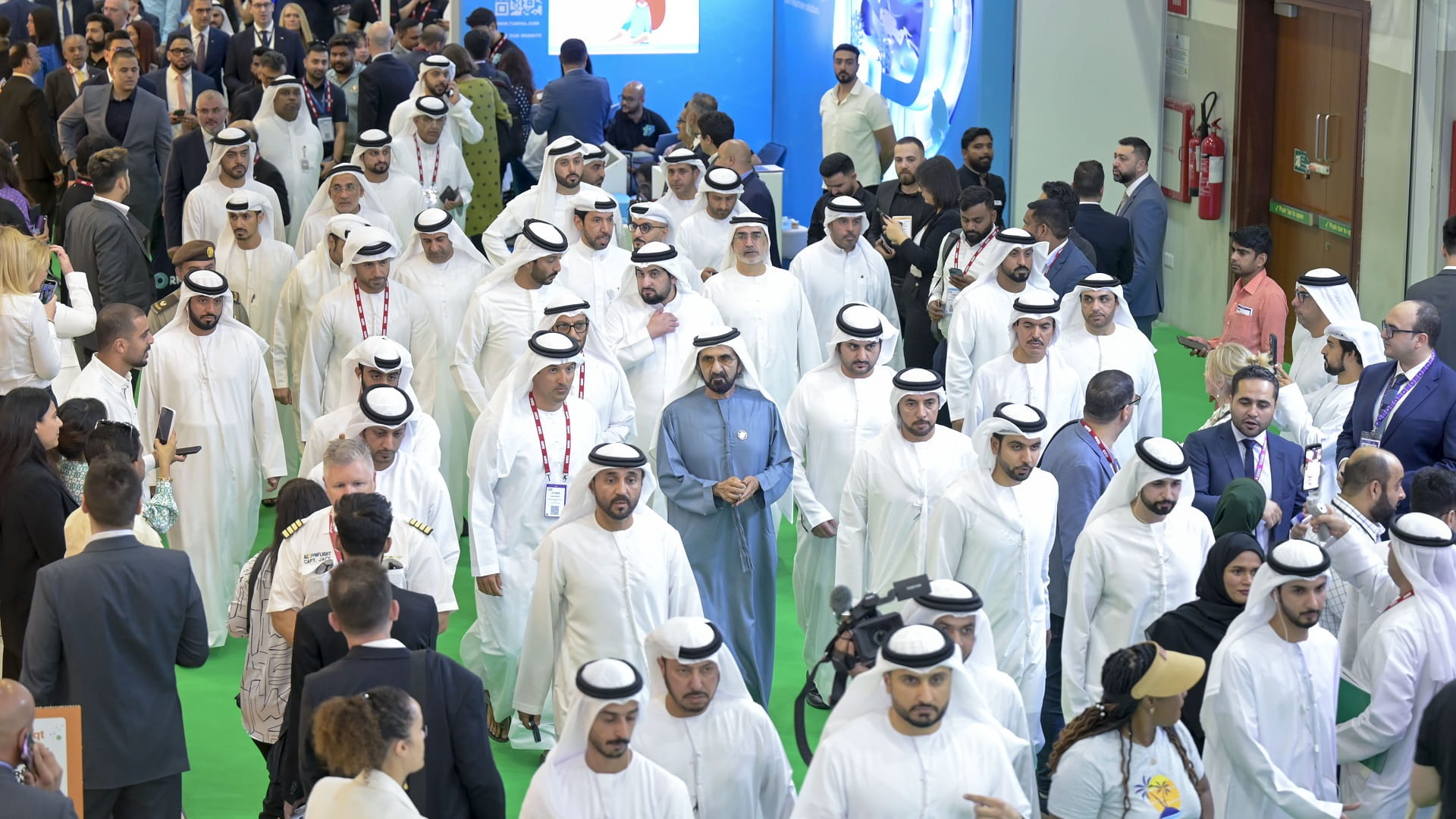Image for the title: Mohammed bin Rashid tours Arabian Travel Market 2023 