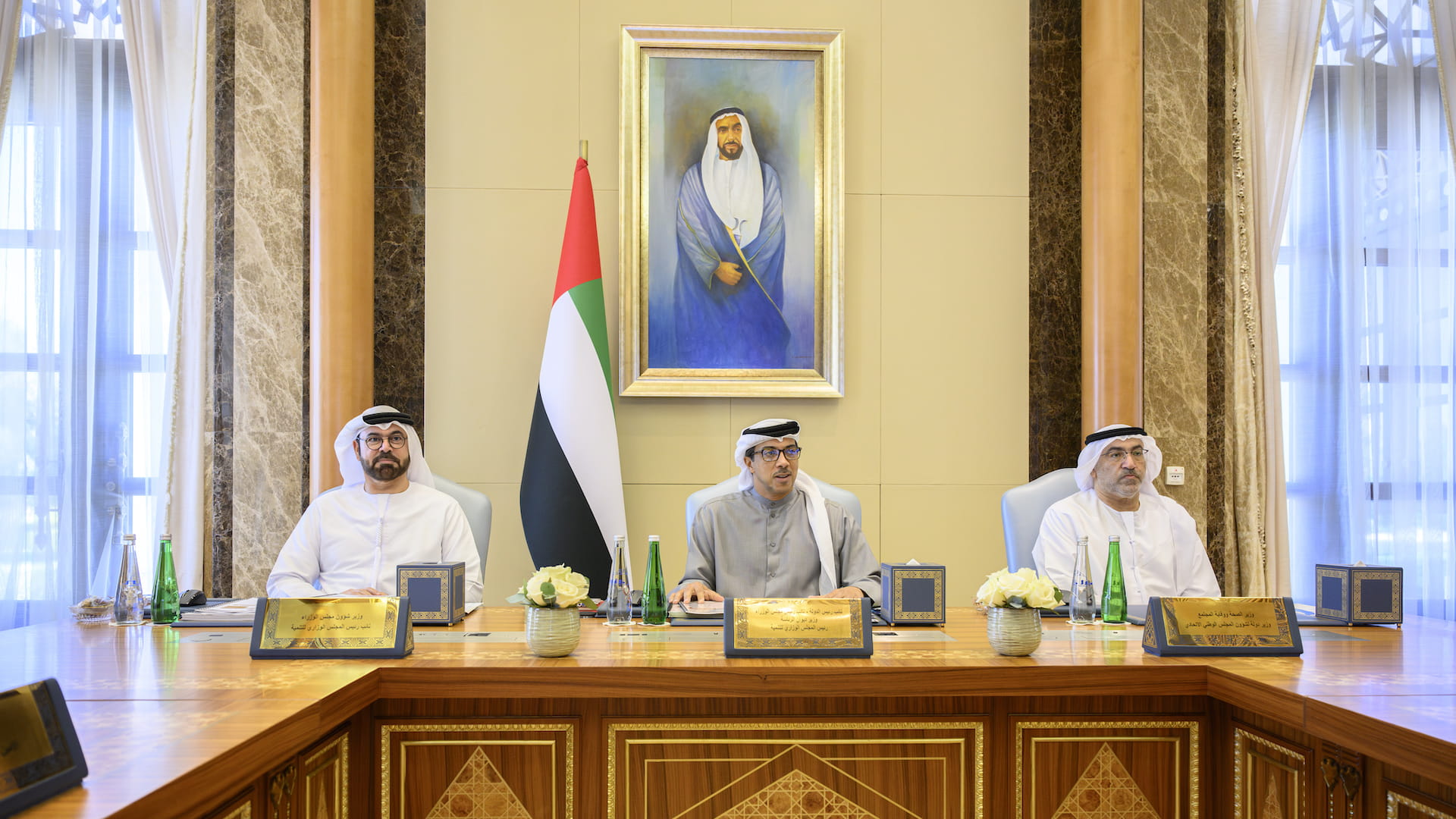 Image for the title: Mansour bin Zayed chairs Ministerial Development Council meeting 
